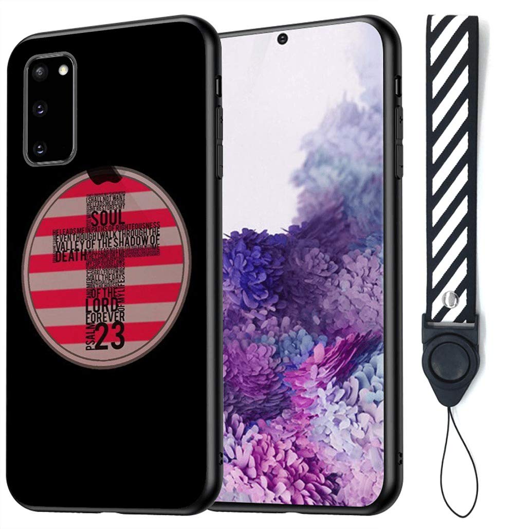 Samsung Galaxy A51 5G Case with Tempered Glass - Shockproof & Scratch-Proof Black TPU Silicone Bumper Cover - Bible Psalm Design - Perfect for Daily Protection & Religious Inspiration