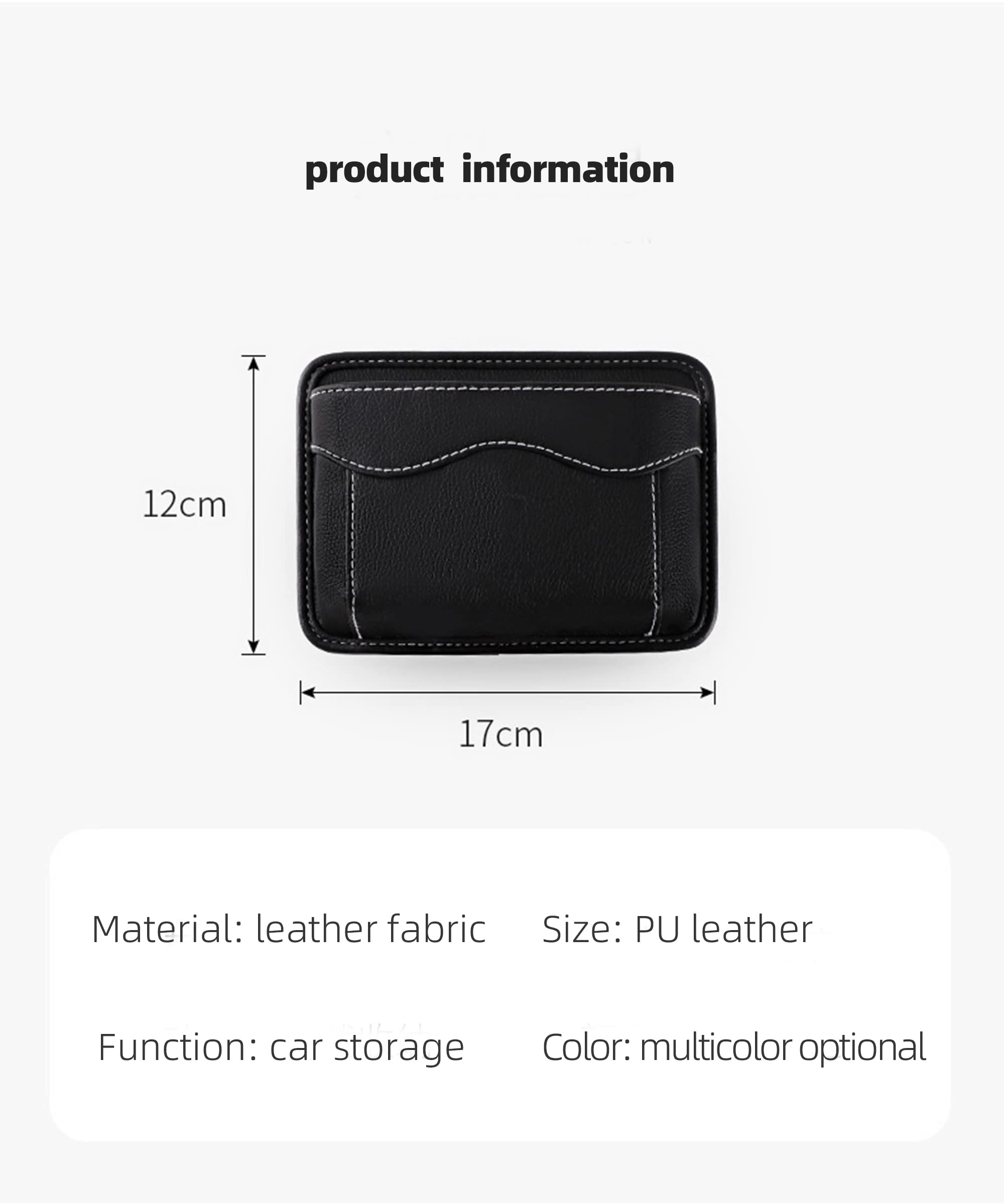 Car Seat Organizer with Side Pockets - PU Leather Storage Holder for Phone, Sunglasses, Pens & Essentials | Perfect for Road Trips, Commuting & Family Travel