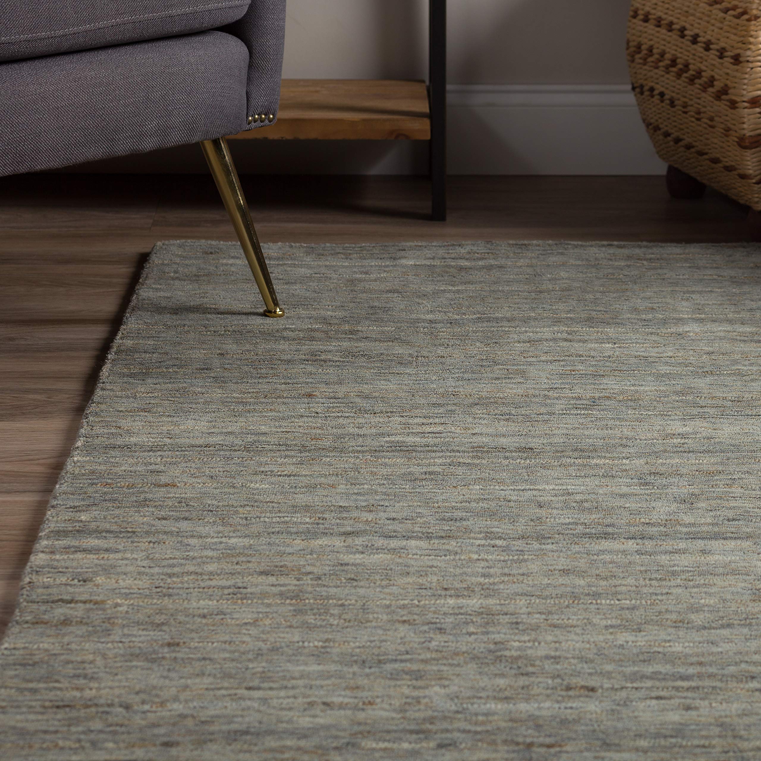 Addison Rugs Heather Area Rug 5x7.6 Feet - Soft Modern Steel Gray Living Room Rug for Bedroom, Dining Room & Home Decor