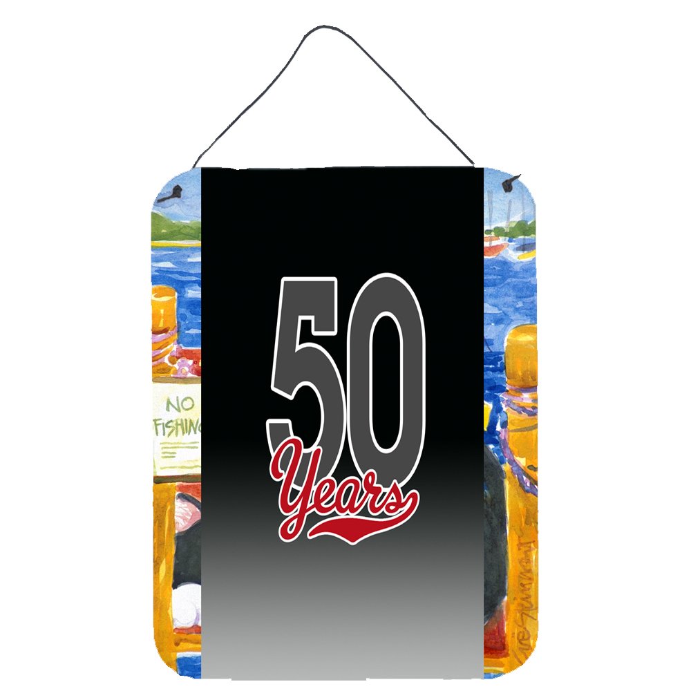 50 Years Anniversary Wall Decor - Aluminum Metal Sign for Kitchen, Bar, Bathroom & Front Door - 12x16 Inch Multicolor Home Plaque - Perfect for Celebrations & Gifts