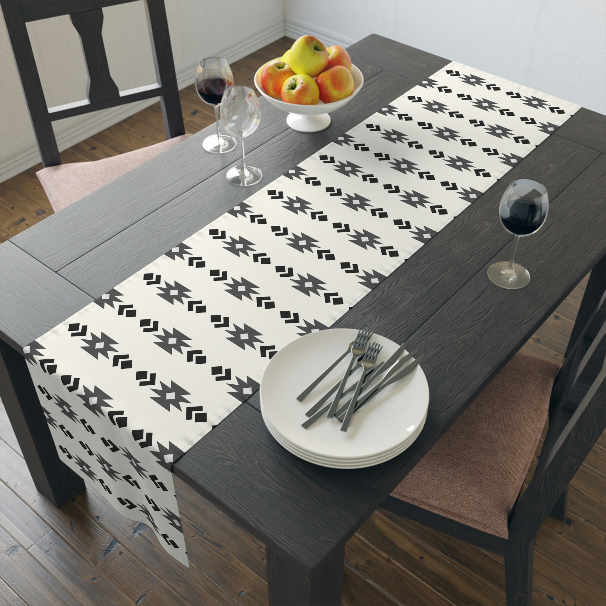 Southwestern Table Runner - Cotton or Polyester Decorative Table Cover in 2 Sizes - Perfect for Dining Room, Kitchen, and Holiday Decor