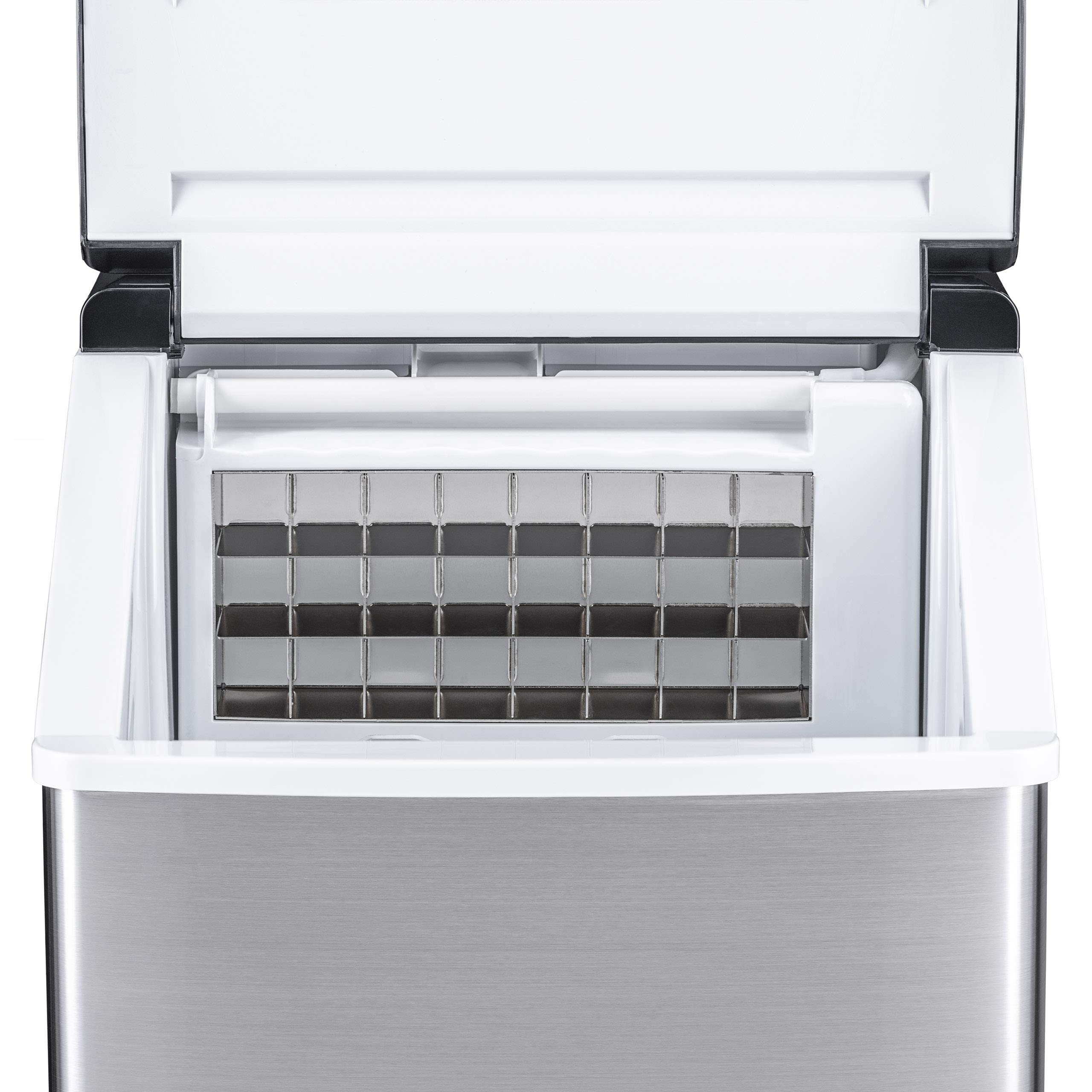 Newair Silver Countertop Ice Maker Machine - Fast 15-Minute Ice Cube Production, Compact & Automatic for Home, Kitchen, Office, Bar - Perfect for Cocktails, Parties, and Daily Use