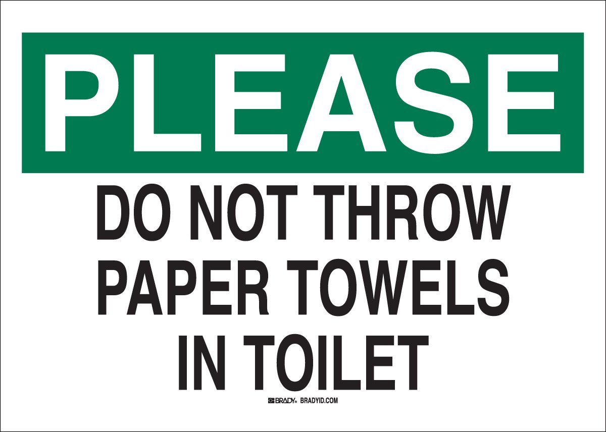 Brady 87715 Premium Fiberglass Personal Hygiene Sign - 10
