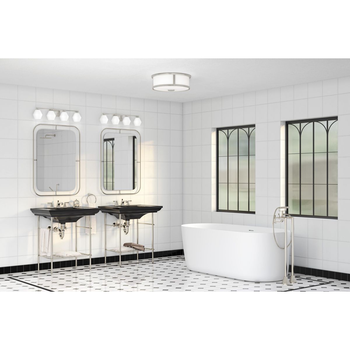 Copeland Collection 4-Light Bathroom Vanity Light Fixture - Modern Chrome Finish for Bathroom, Powder Room, and Dressing Area Lighting