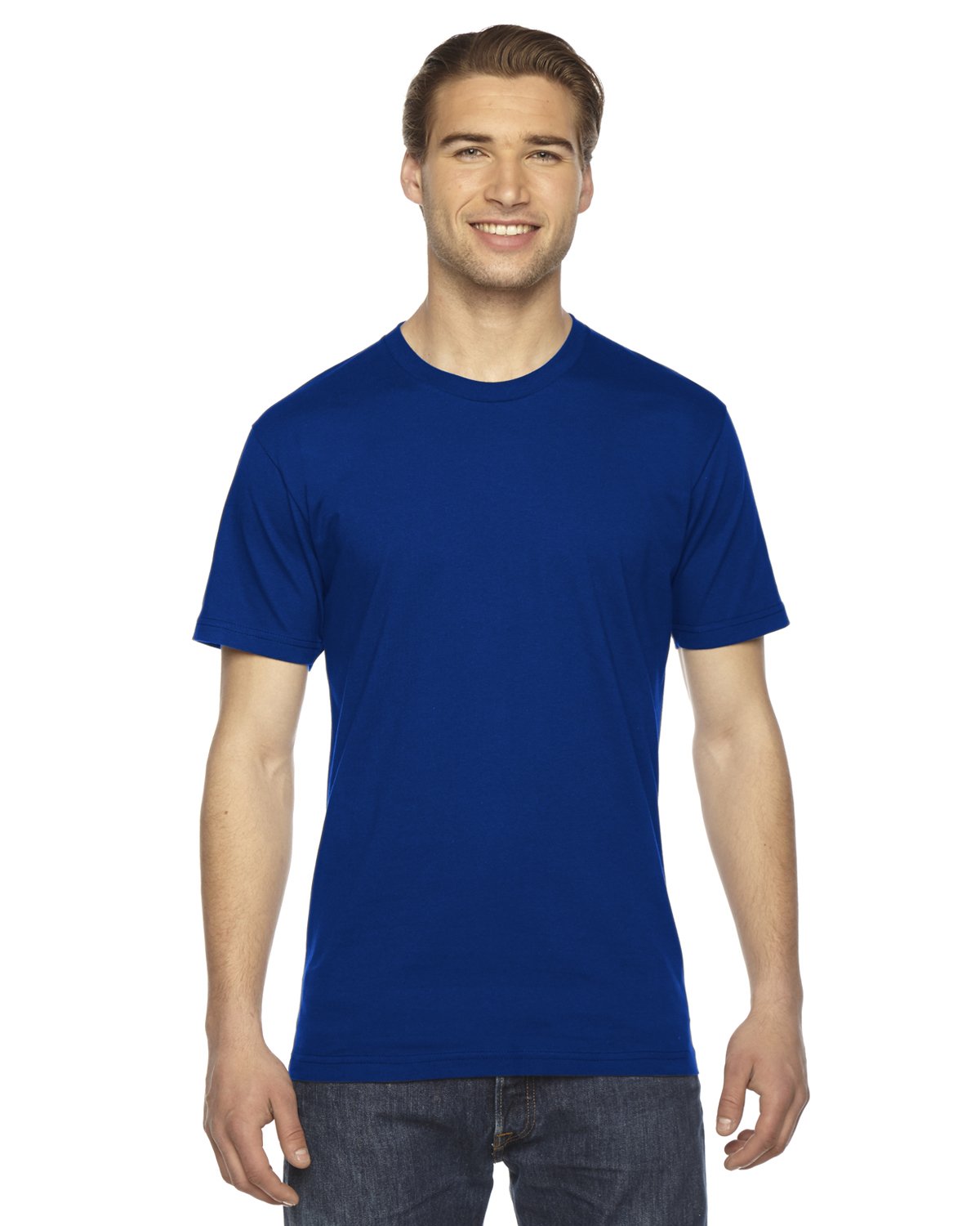 Premium American Apparel Fine Jersey Cotton T-Shirt for Men & Women - Soft Comfort Fit Crewneck Tee (2001W) - Perfect for Casual Wear, Layering & Everyday Outfits
