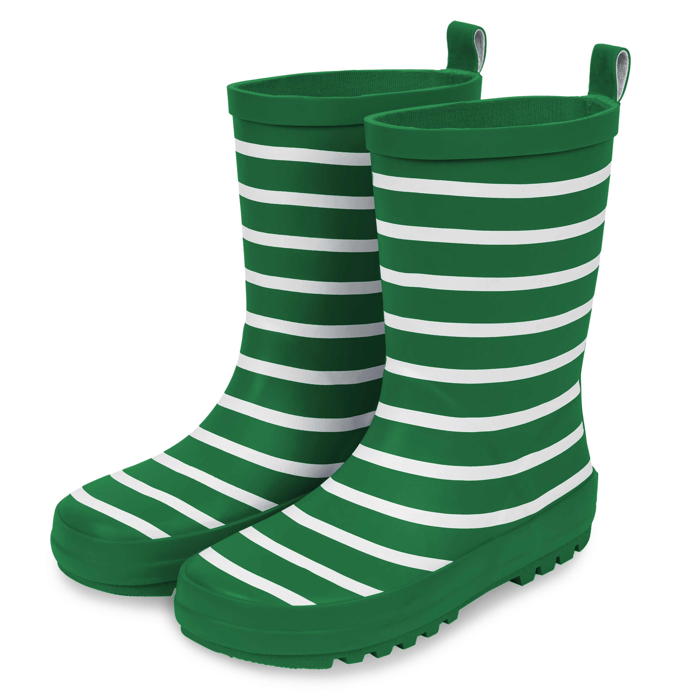 Kids' Waterproof Striped Rain Boots - Durable & Comfortable Wellington Boots for Outdoor Play, Puddle Jumping & Garden Adventures