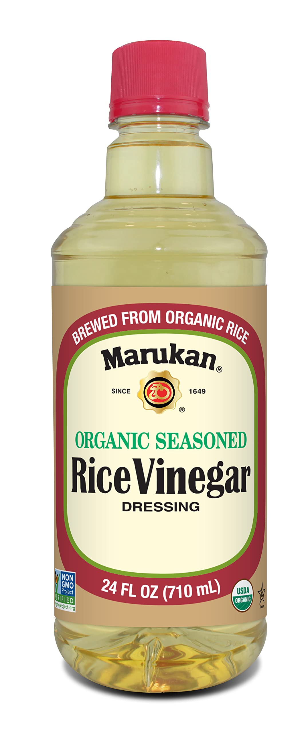 Marukan Organic Seasoned Rice Vinegar Dressing - 24oz PET Bottle | Premium Japanese Rice Vinegar for Sushi, Salads & Asian Cooking | Perfect for Dressings, Marinades & Dipping Sauces