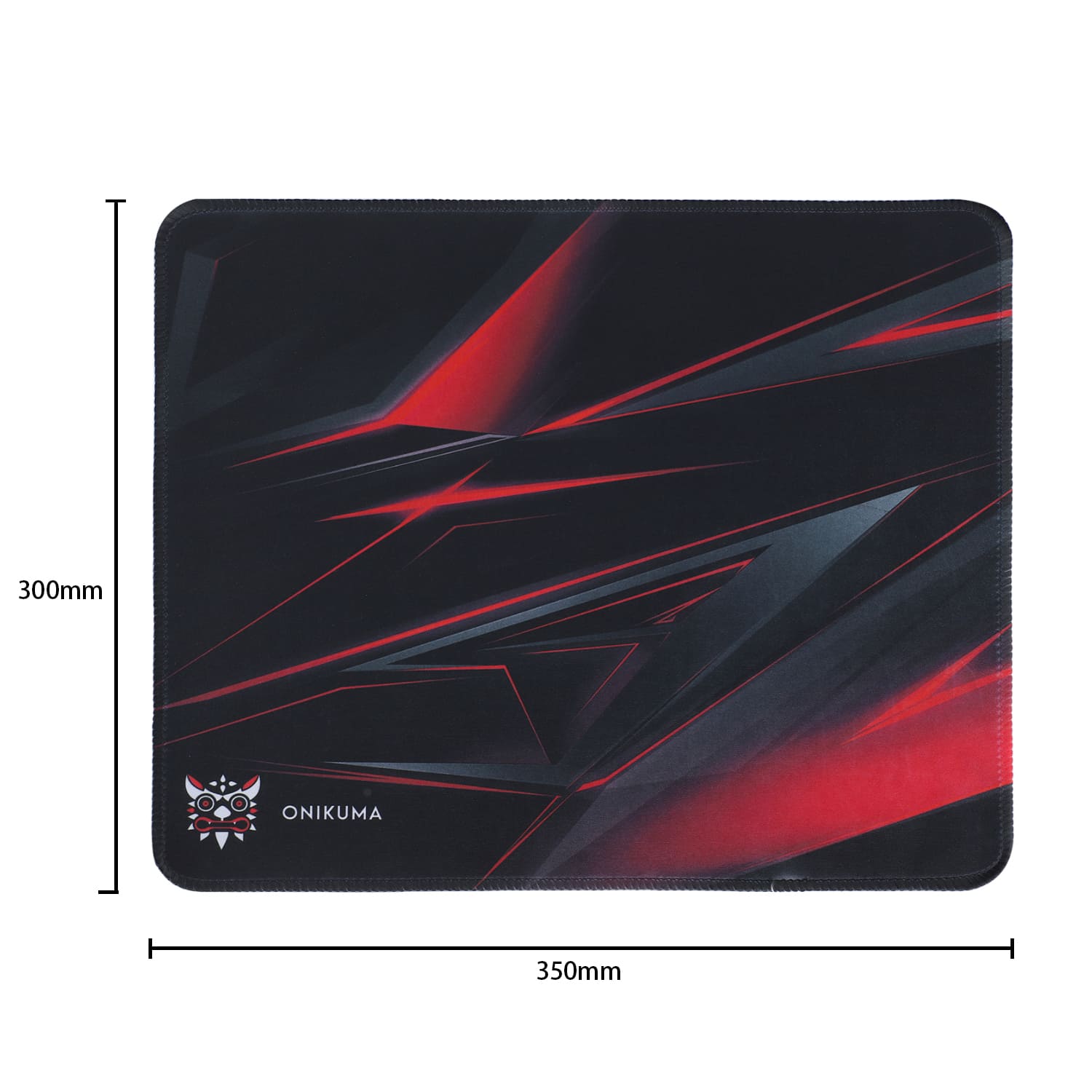 ONIKUMA G4 Large Gaming Mouse Pad 350x300x2mm - Black/Red Non-Slip Surface for PC, Laptop, Esports & Office Use