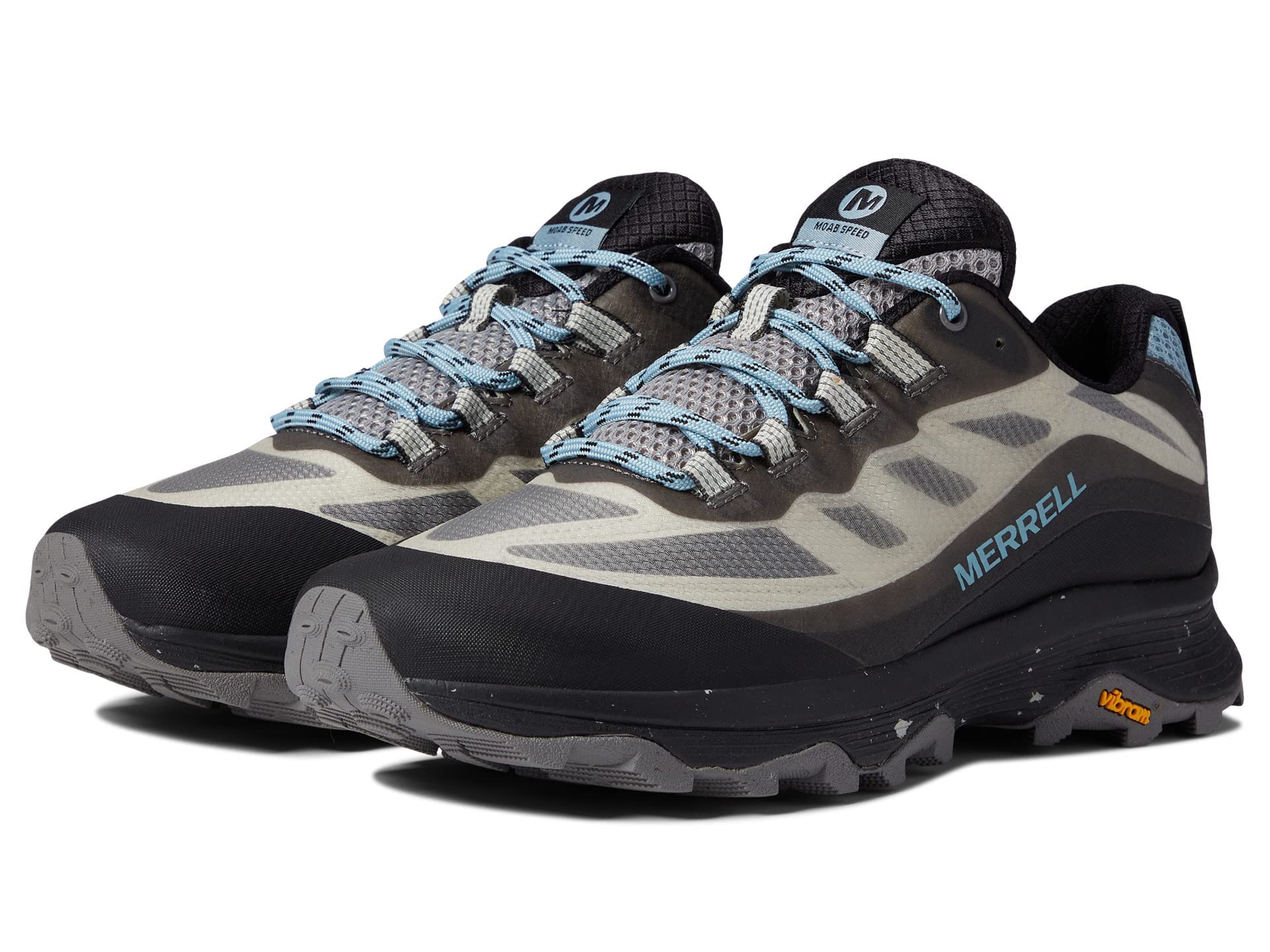 Merrell Moab Speed Women's Hiking Shoes - Breathable Textile Upper with PU Foam Insole & FloatPro Foam™ Midsole - Charcoal/Altitude Size 6.5 M - Perfect for Trail Running, Outdoor Adventures & Daily Wear