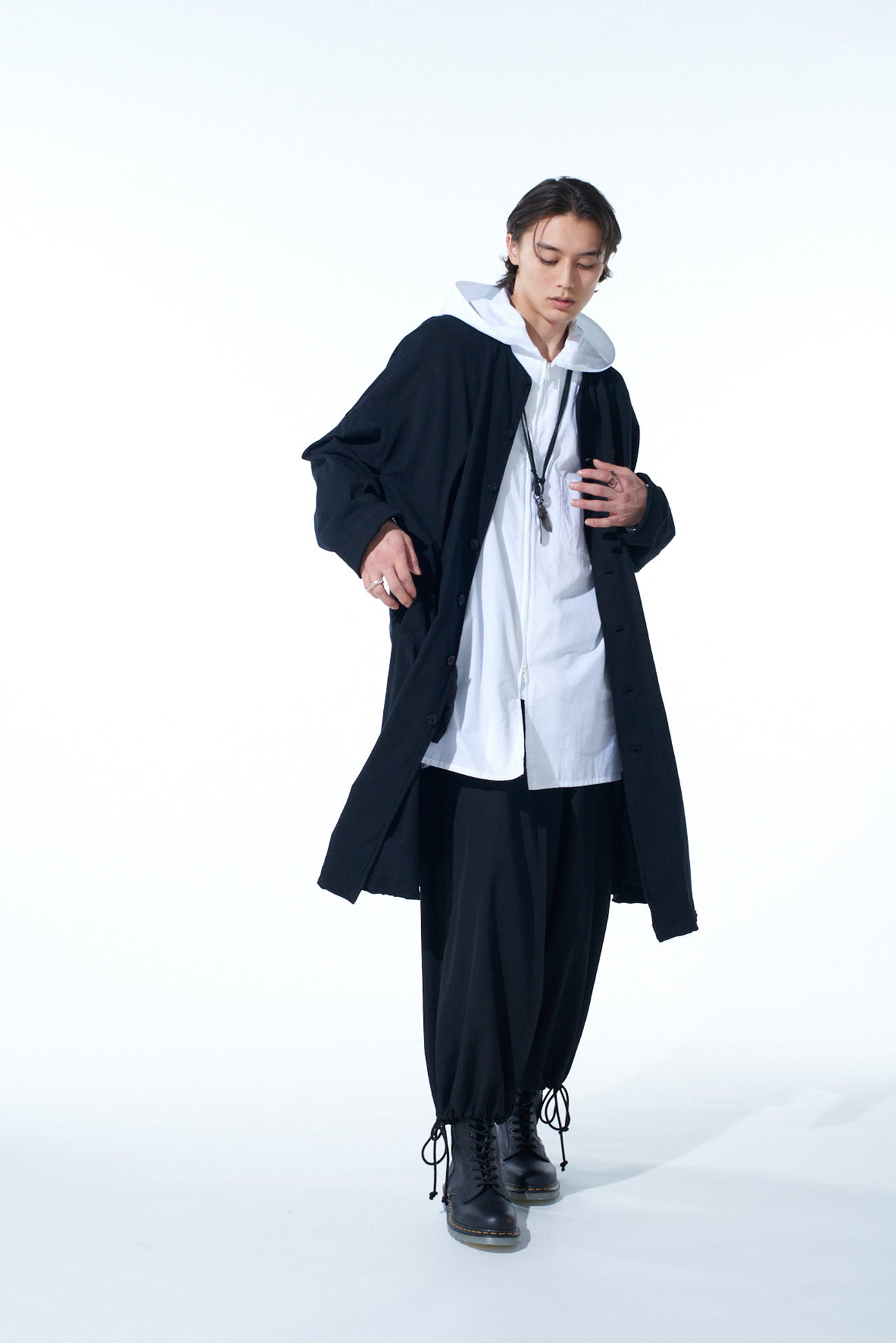 Classic Jersey Tyrolean Embroidery Collarless Long Cardigan for Women - Cozy Winter Sweater, Perfect for Casual Outfits & Layering