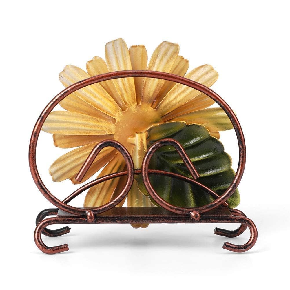 Rustic Sunflower Farmhouse Napkin Holder for Table - Decorative Kitchen Organizer for Paper Napkins | Perfect for Dining Room, Kitchen Decor, and Farmhouse Style Home