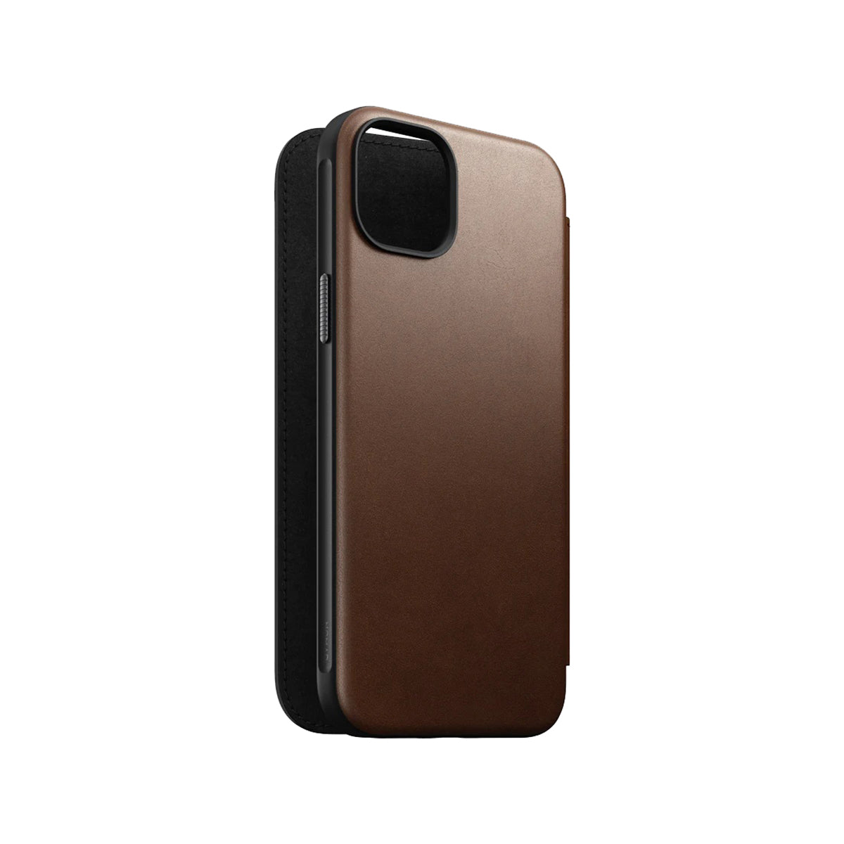 Premium Genuine Leather Folio Case for iPhone 15 Plus - Slim Protective Wallet Cover with Card Slots (Brown) | Perfect for Business Professionals & Everyday Use