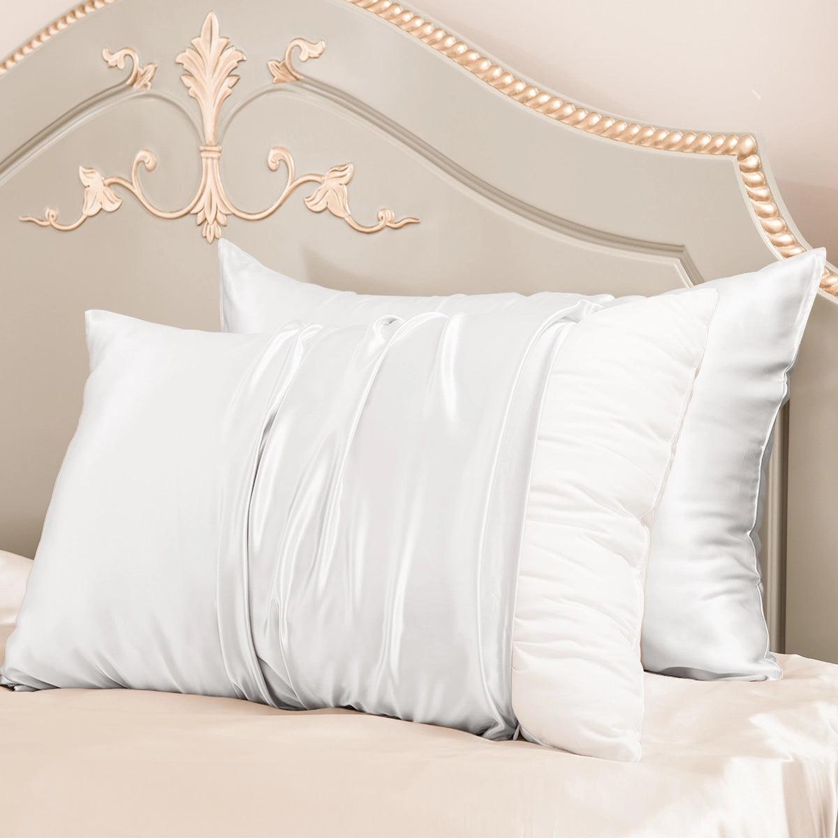 23mm 6A+ Grade 100% Pure Mulberry Silk Pillowcase with Zipper & Laundry Bag - Luxury Hypoallergenic Pillow Cover for Hair & Skin Care, Perfect for Side Sleepers & Anti-Aging Beauty Routine