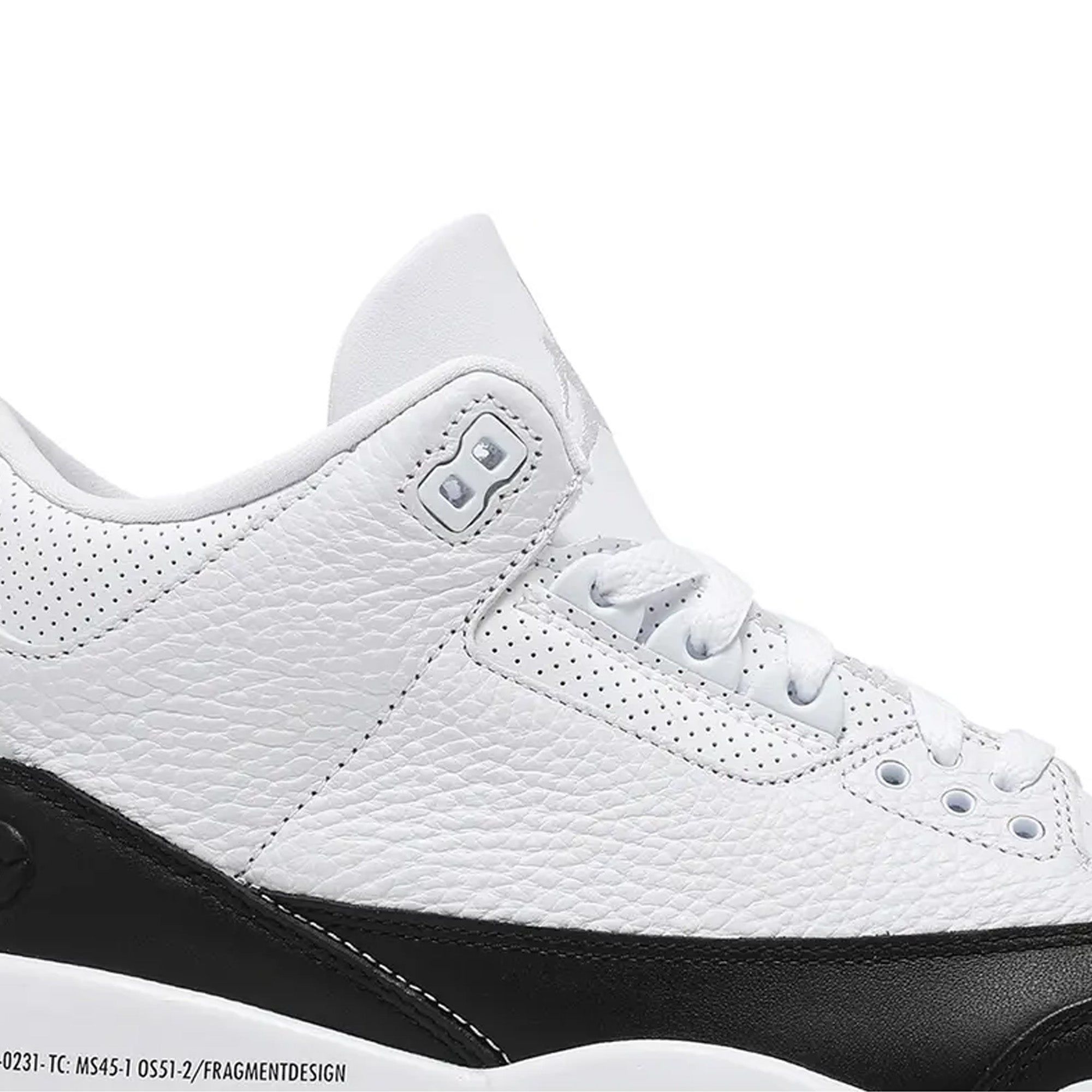 Air Jordan 3 Retro x Fragment Design 'White Black' Sneakers (2020) - Men's Basketball Shoes for Streetwear & Casual Wear