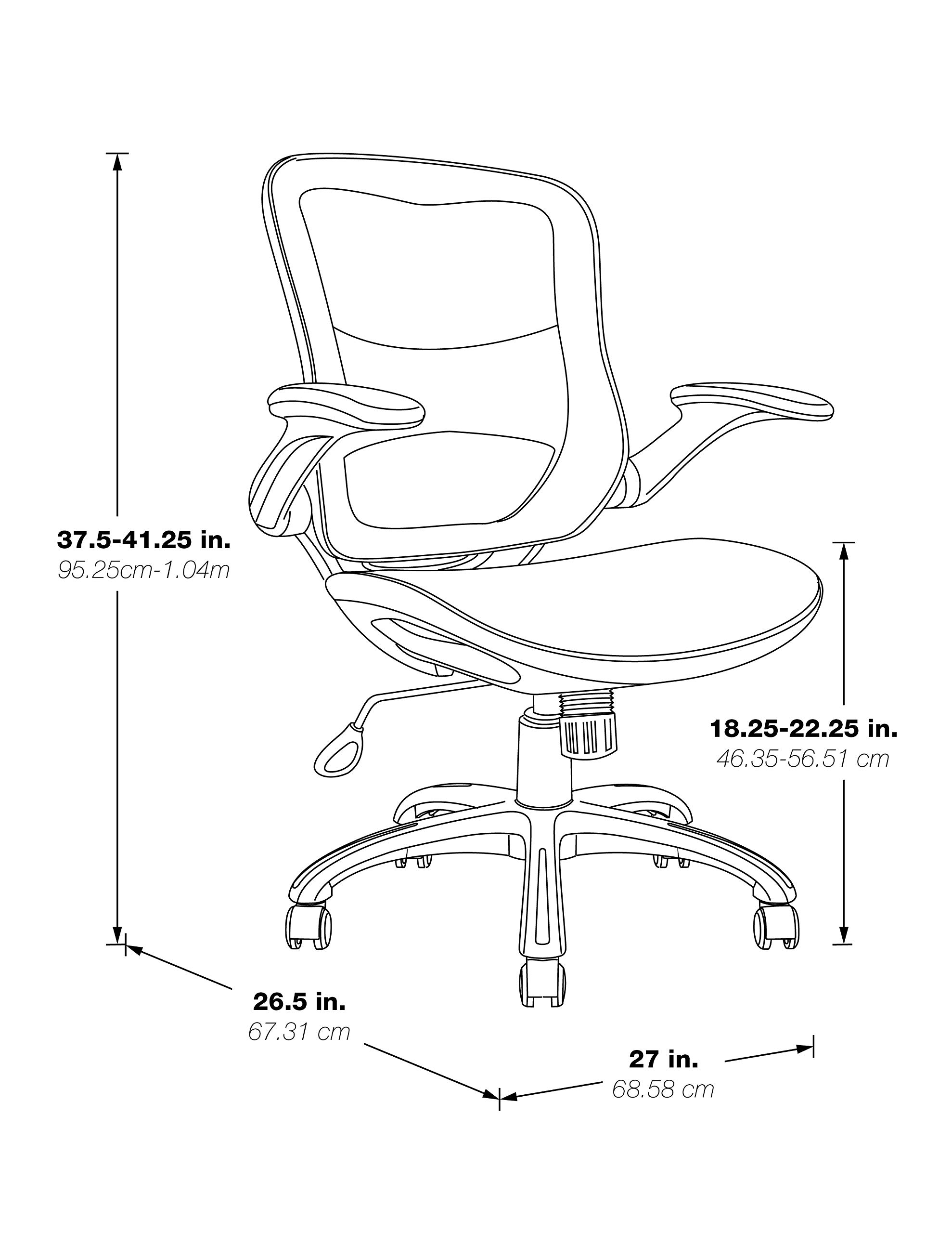 Office Star Ventilated Mesh Office Chair with Breathable Seat & Back - Ergonomic Manager's Desk Chair with White Base - Perfect for Home Office, Conference Rooms & Workspaces