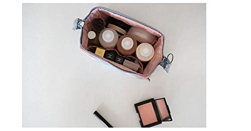 TREXEE Women's Travel Toiletry Bag - Waterproof Makeup Organizer & Cosmetic Case with Multiple Pockets, Perfect for Grooming Essentials on Vacation, Gym, or Daily Use (Blue)