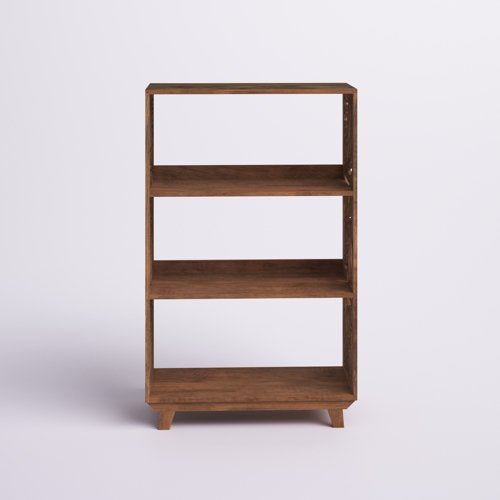 Hand Carved Solid Wood Bookcase - 5 Shelf Standard Book Shelf for Home & Office | Wooden Bookshelf Furniture for Living Room, Bedroom, Study & Library Storage