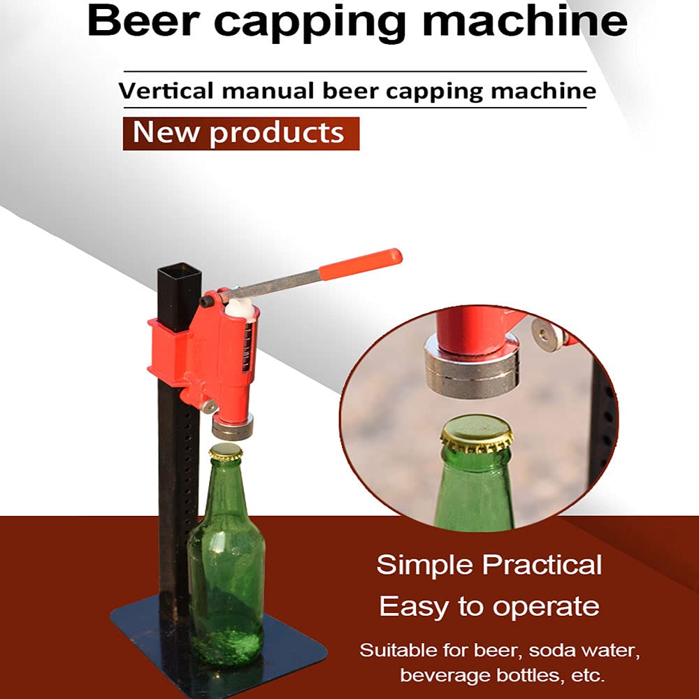 Home Brewing Manual Bottle Capper Tool - Double Lever Hand Capper for Beer Bottles, Wine & Soda - Durable Bottle Sealer for Home Brewing, Craft Beer & DIY Beverage Making