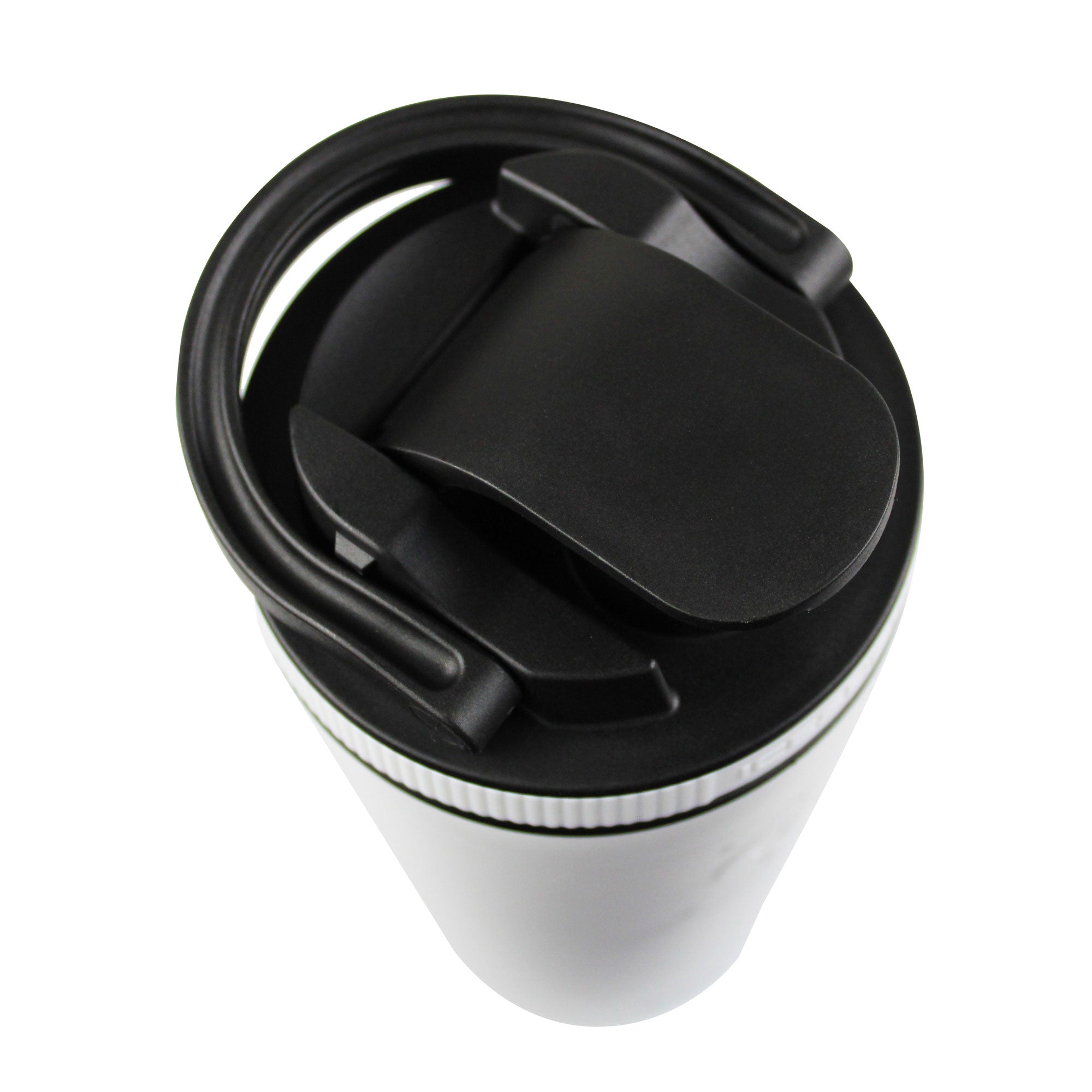 26oz Shaker Bottle Lid - Black with White Band - Perfect for Protein Shakes & Gym Workouts
