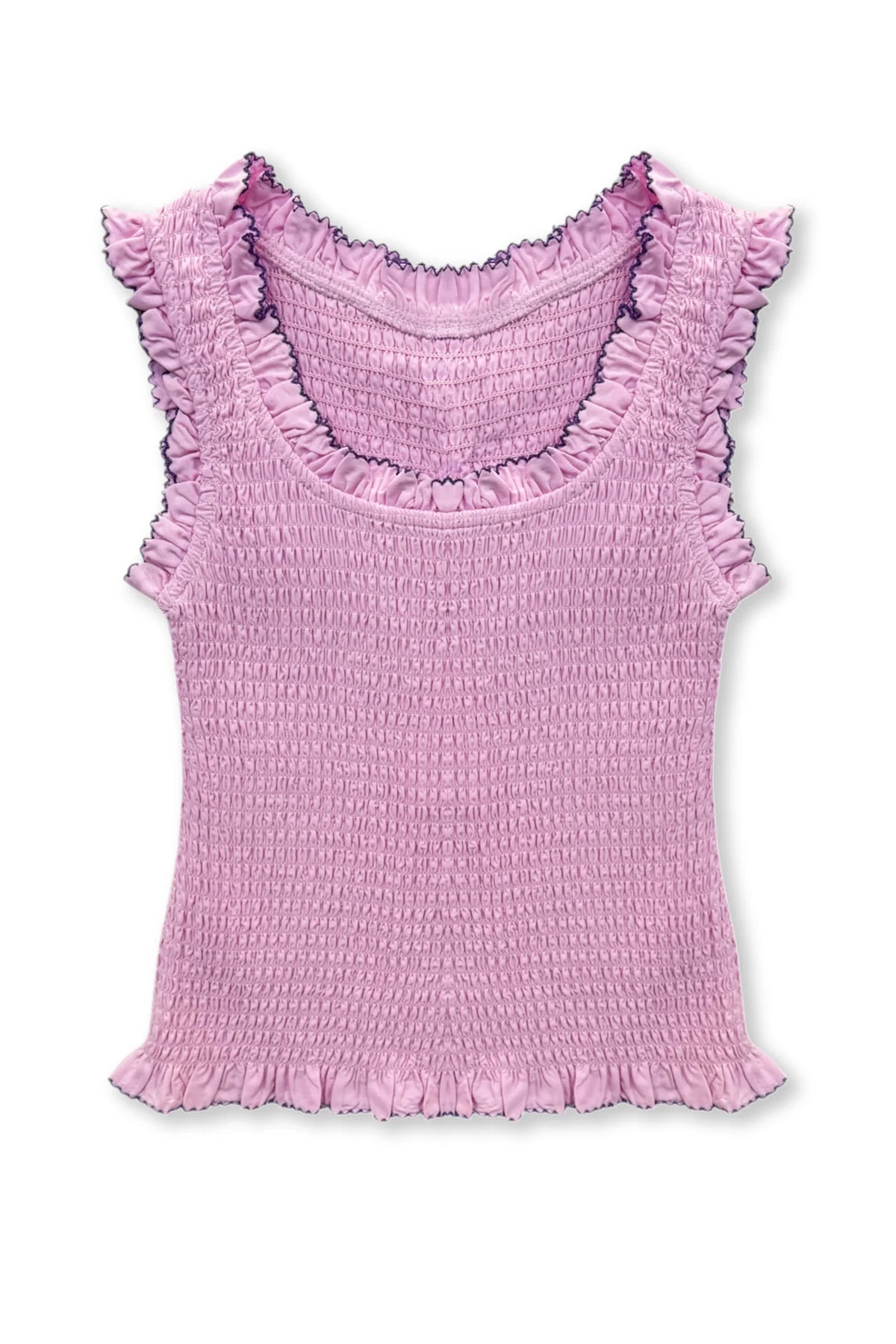 Katie J Helena Tank Top in Baby Pink - Soft & Comfortable Women's Casual Wear for Summer, Beach, and Everyday Outfits