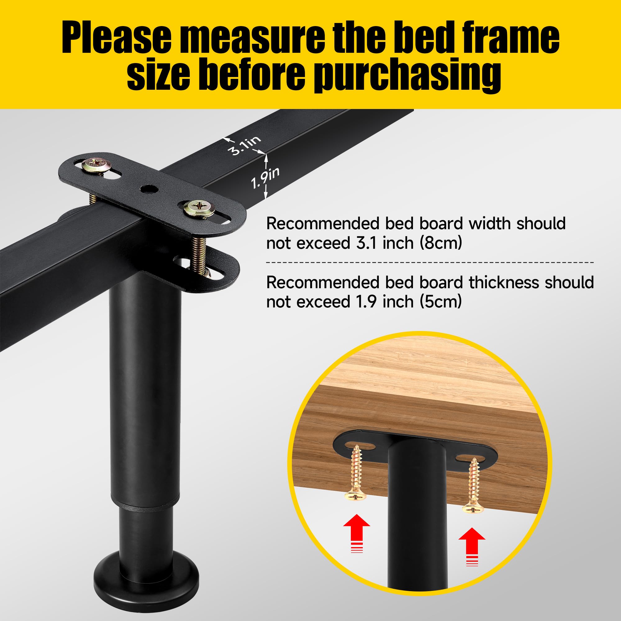 Heavy Duty Adjustable Bed Frame Legs 10