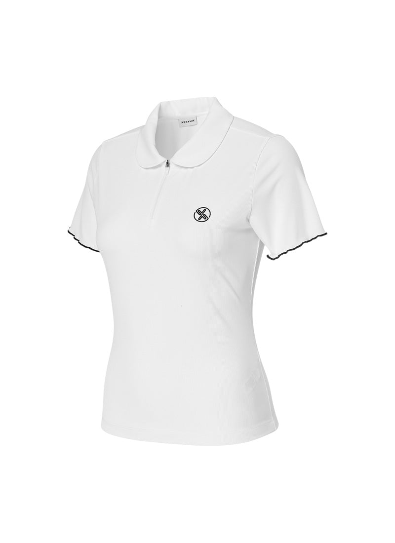 Women's Round Neck Ruffle Short Sleeve Blouse - Casual Summer Tops for Work, Date & Vacation
