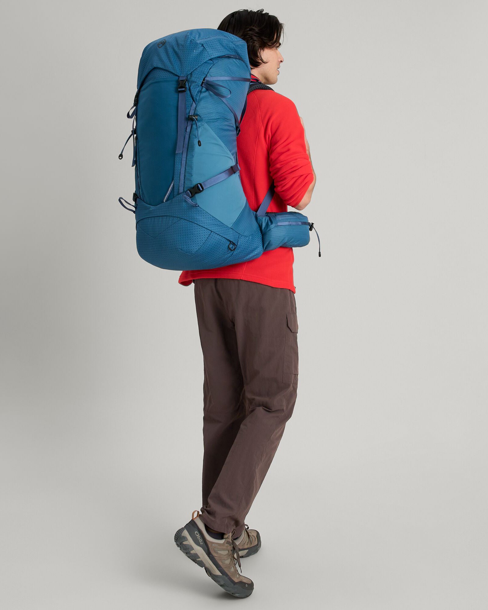 Valorous Pack 58L Waterproof Hiking Backpack - Steel Blue Outdoor Gear for Camping, Travel & Trekking