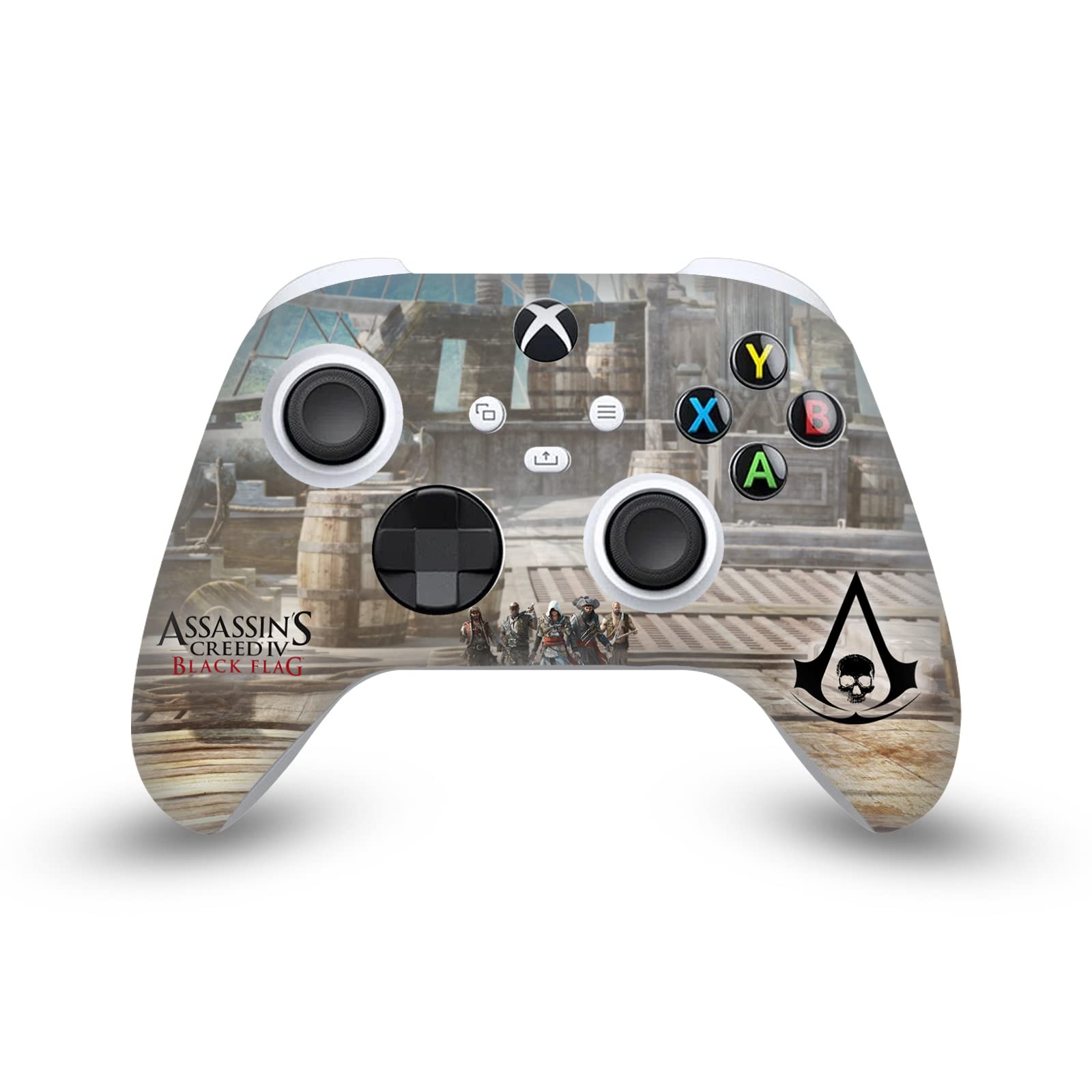 Officially Licensed Assassin's Creed Black Flag Vinyl Sticker Skin for Xbox Series X/S Controller - Gaming Decal Cover with Key Art Graphics - Perfect for Gamers & Collectors
