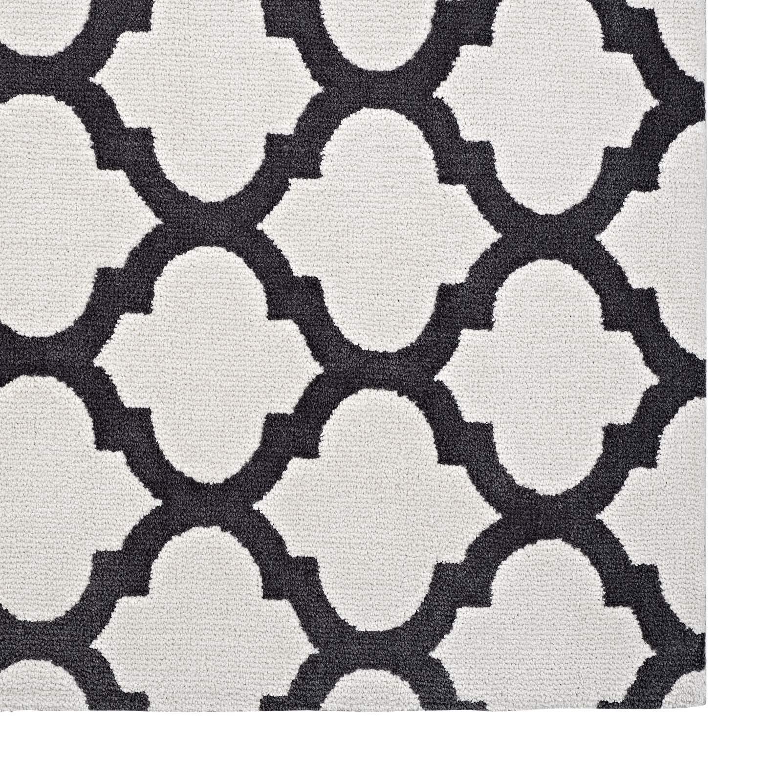 Modern Contemporary Living Room Area Rug - Soft Fabric Carpet in Multi-Gray Shades for Lounge, Bedroom & Home Decor