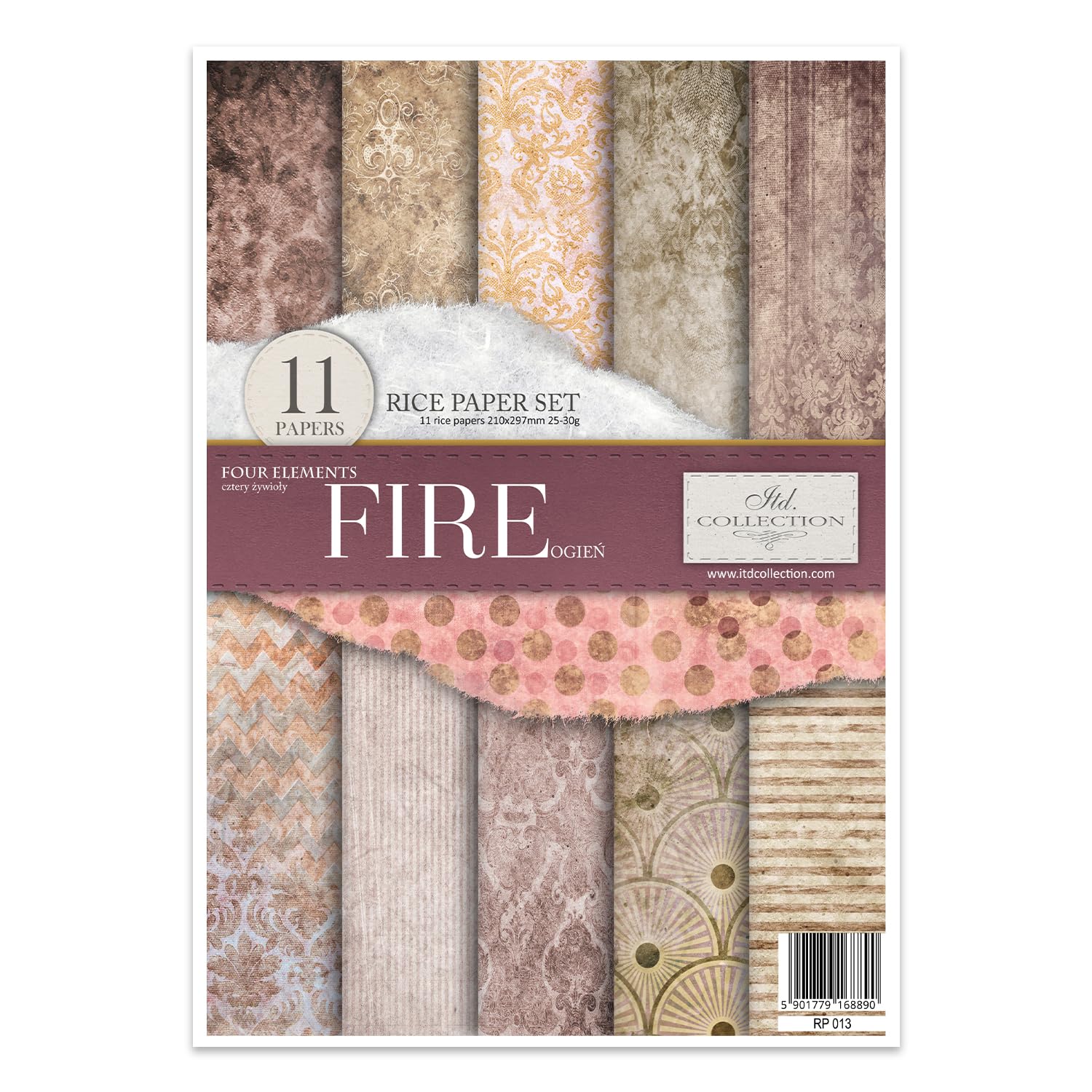 Four Elements Fire Rice Paper RP013 - 29.7 x 21 cm Premium Art Paper for Calligraphy, Watercolor & Sumi-e Painting | Perfect for Artists, Students & DIY Craft Projects