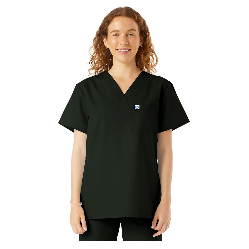 Premium Unisex V-Neck Scrub Top for Doctors & Nurses - Comfortable Medical Workwear for Hospital, Lab & Yoga | Ideal for Healthcare Professionals & Clinical Settings