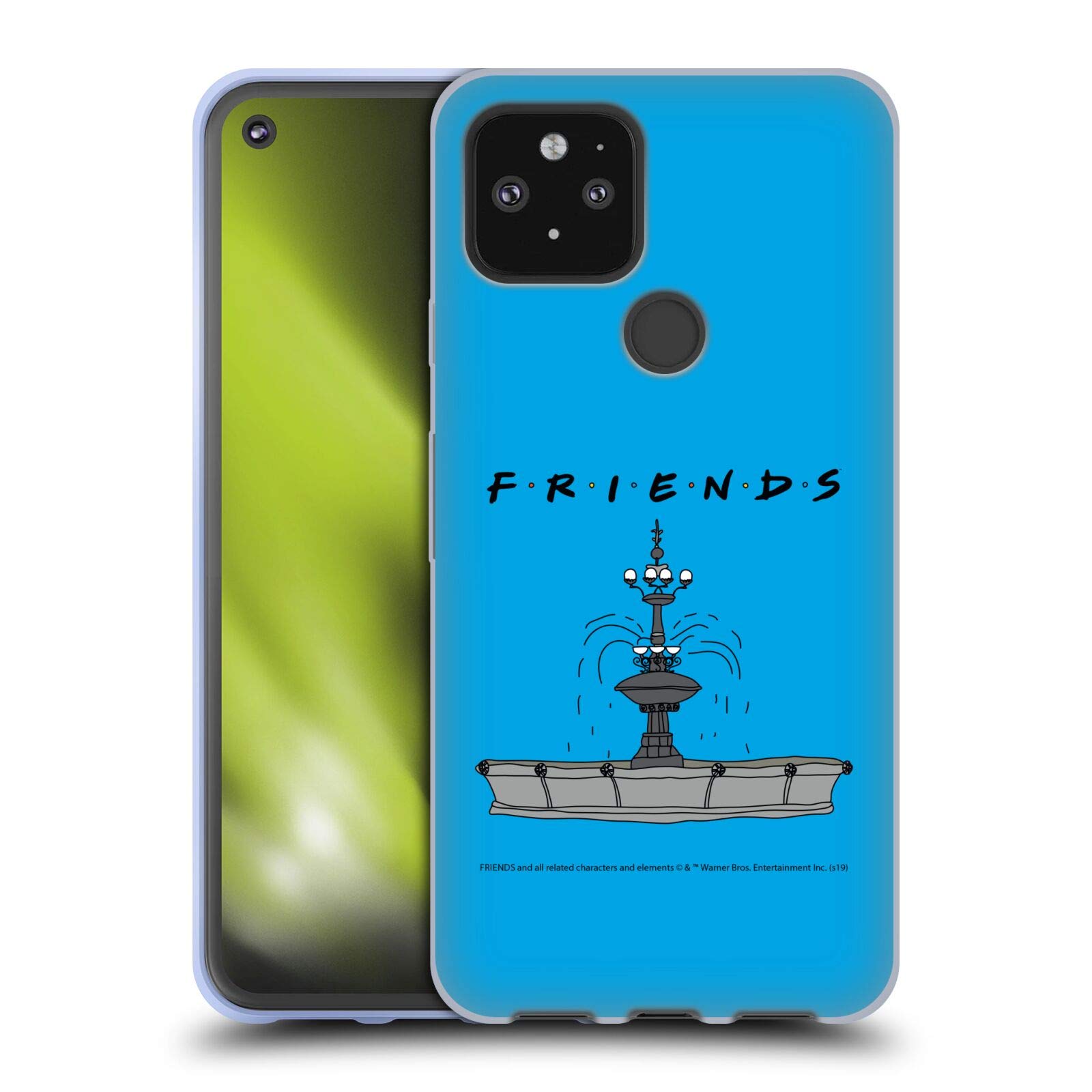 Friends TV Show Iconic Fountain Soft Gel Case for Google Pixel 5 5G by Head Case Designs – Perfect for Fans and Daily Use
