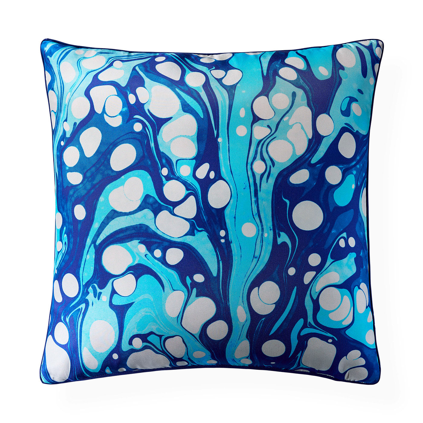 Luxury Marbleized Blue Silk Pillowcase - Soft & Hypoallergenic for Side Sleepers - Perfect for Bedroom Decor & Gift Ideas
