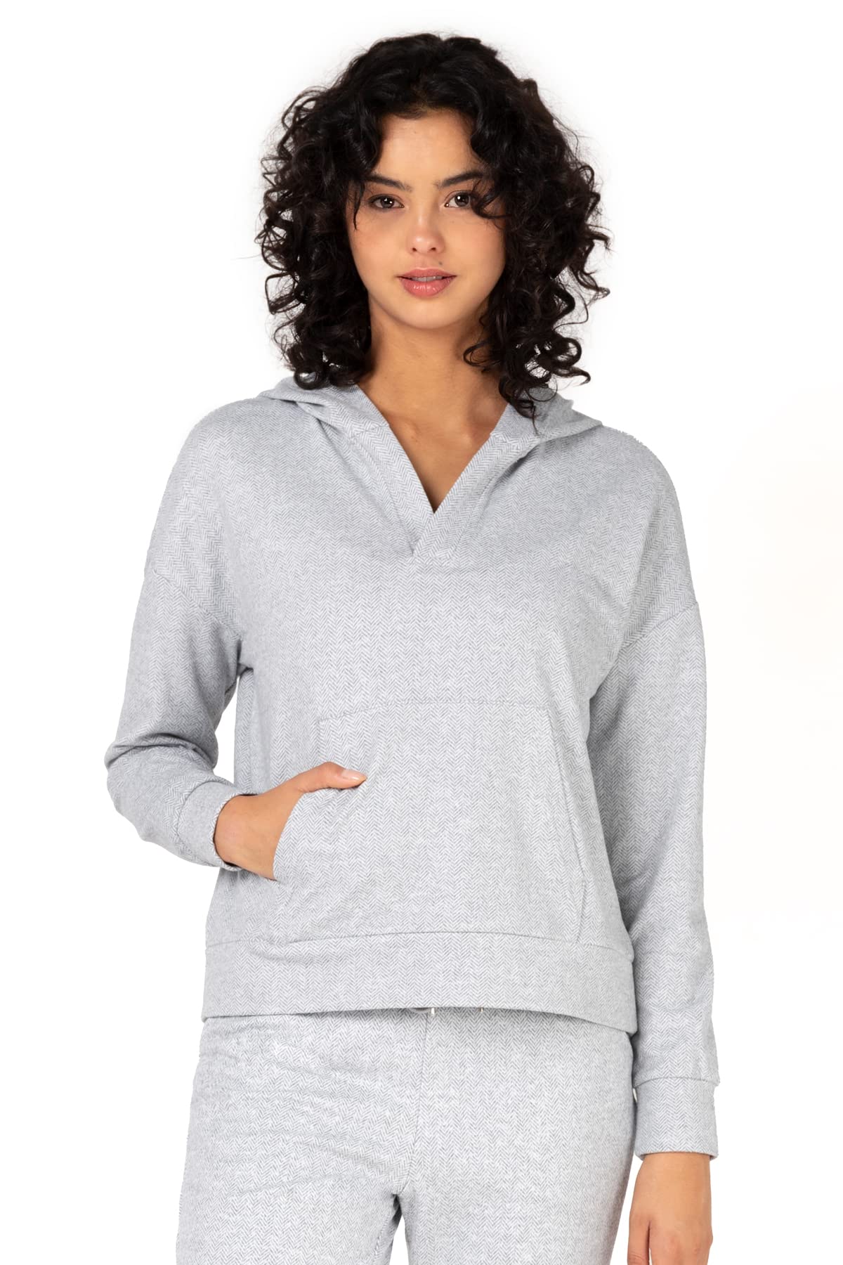 Kyodan Women's Double Brushed Long Sleeve Hoodie - Soft Fleece Pullover Sweatshirt for Casual Wear, Lounge & Workout | Cozy Winter Fashion & Layering Essential