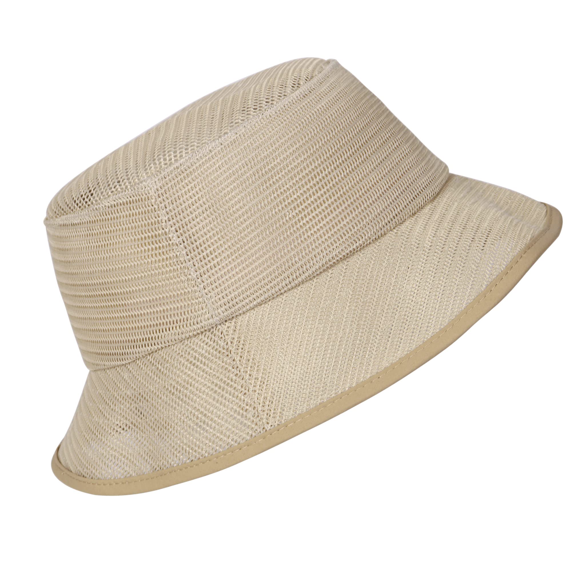 Extra Large Lightweight Bucket Sun Hat for Women & Men - Breathable UPF 50+ Travel Sunscreen Hat, Wide Brim Outdoor Sun Protection for Big Heads 24.5-25.5 Inch - Perfect for Beach, Gardening, Hiking & Summer Activities - Beige
