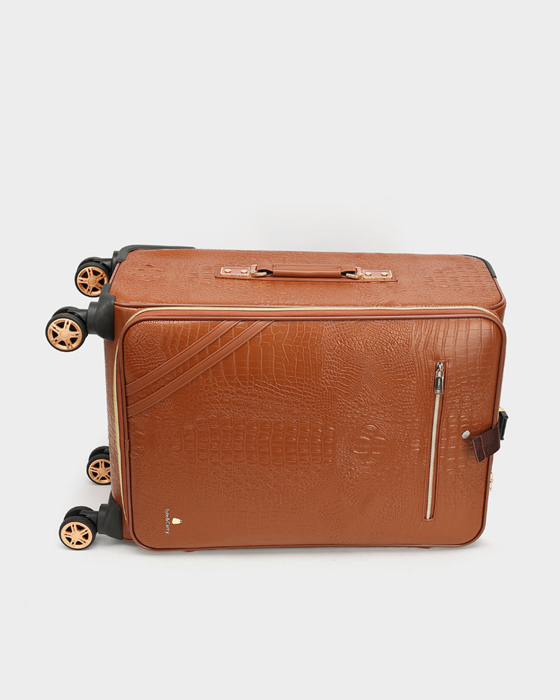 Apollo 2-Piece Luggage Set in Caramel Brown - Lightweight Spinner Suitcase for Travel, Business Trips & Vacations