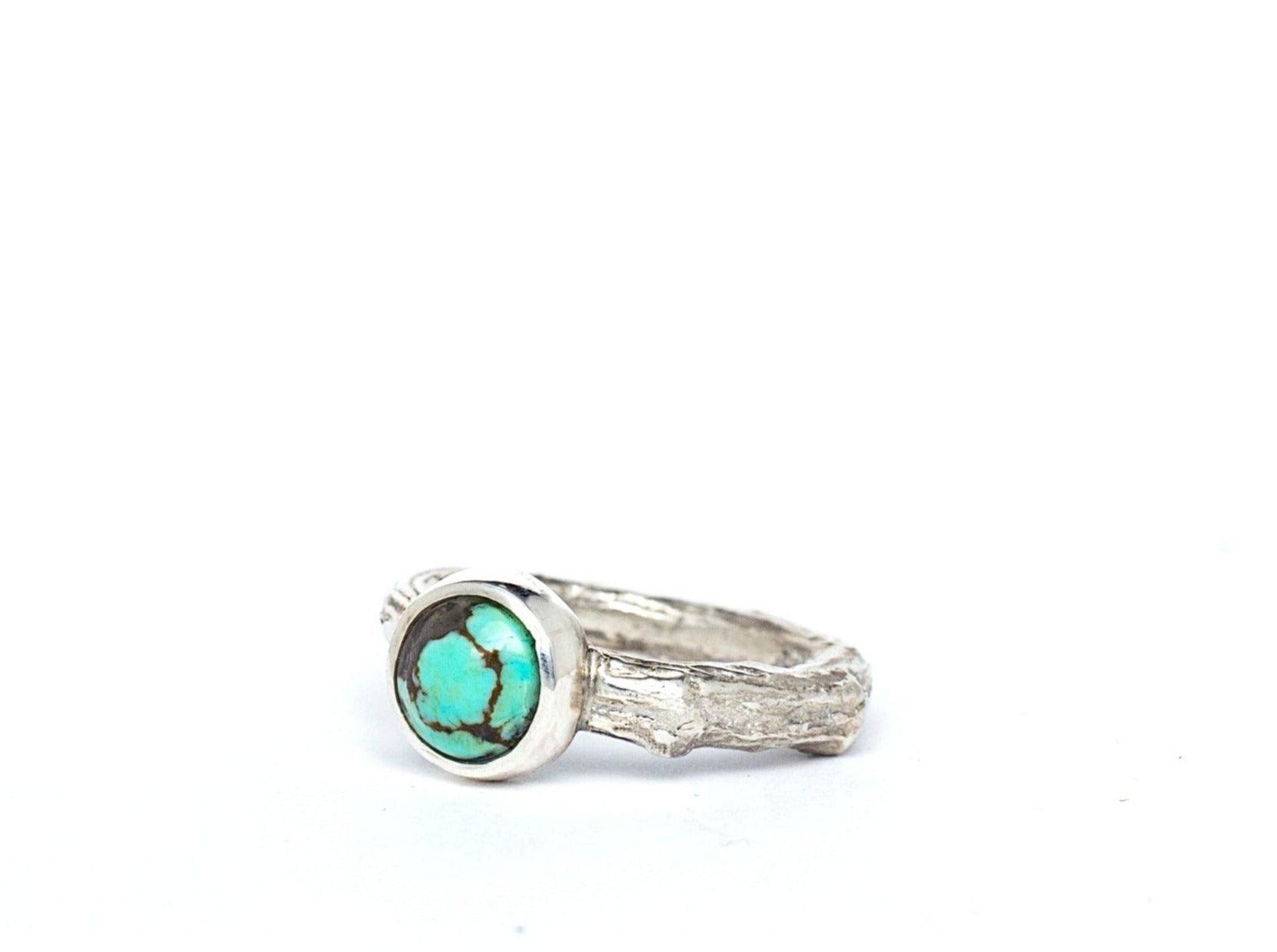 Turquoise Branch Ring - Elegant Bohemian Jewelry for Women, Handmade Sterling Silver Nature-Inspired Ring | Perfect for Festivals, Weddings & Everyday Boho Style
