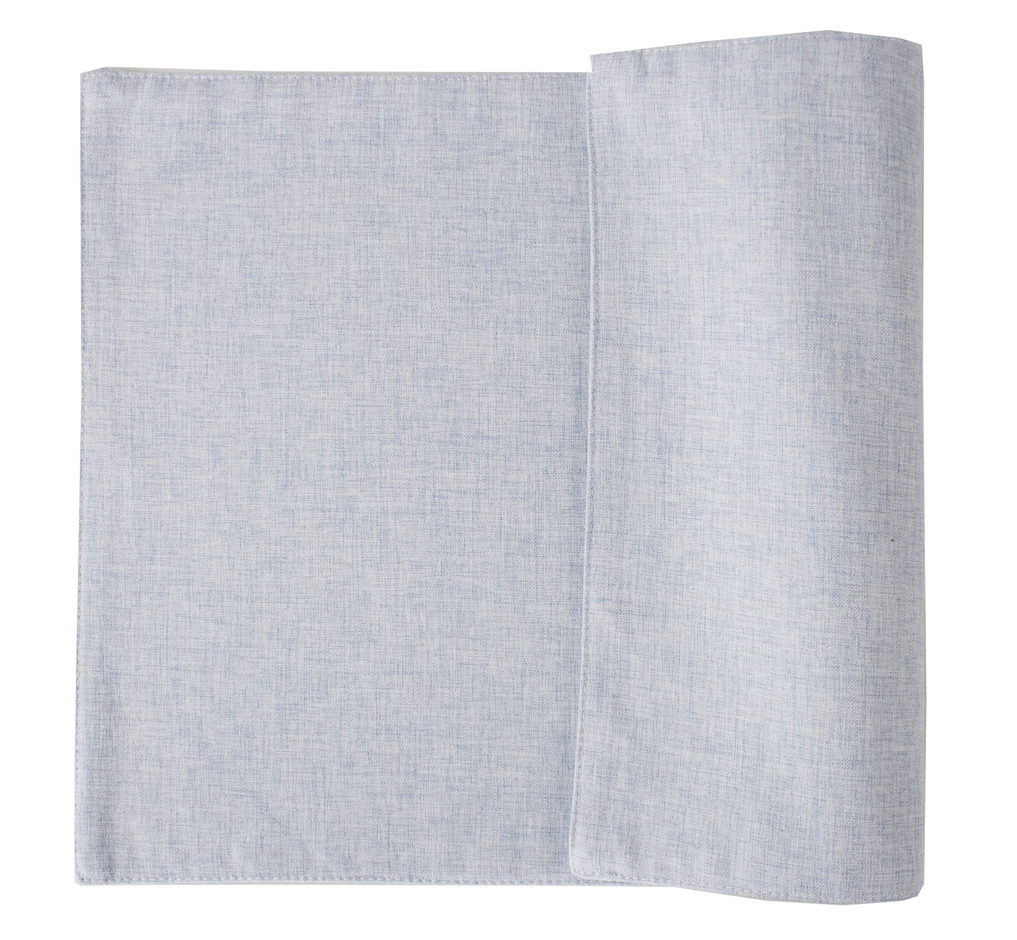 Fennco Styles Classic Woven Textile 12x18 Inch Table Placemats Set of 4 - Sky Blue Decorative Placemats for Dining Room, Kitchen, Wedding & Holiday Dinner - Washable & Durable Home Decor Place Mats