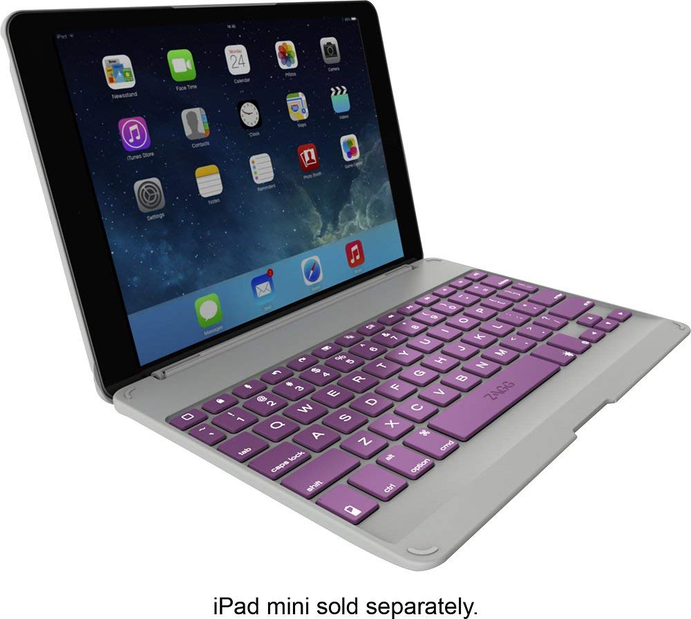 ZAGG ID5ZFN-PU0 Folio Case with Bluetooth Keyboard for iPad Air (5th Gen 2022) - Orchid Purple | Slim Protective Cover with Hinge Design | Perfect for Work, Travel & Typing on the Go