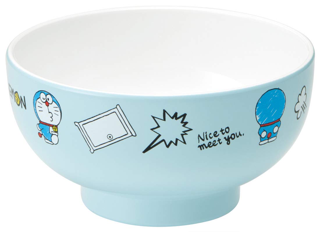 Doraemon Sanrio Skater N6 Soup Bowl - 8.5 fl oz (250ml) Microwave & Dishwasher Safe - Perfect for Anime Fans, Kids Lunch, Ramen & Instant Noodles