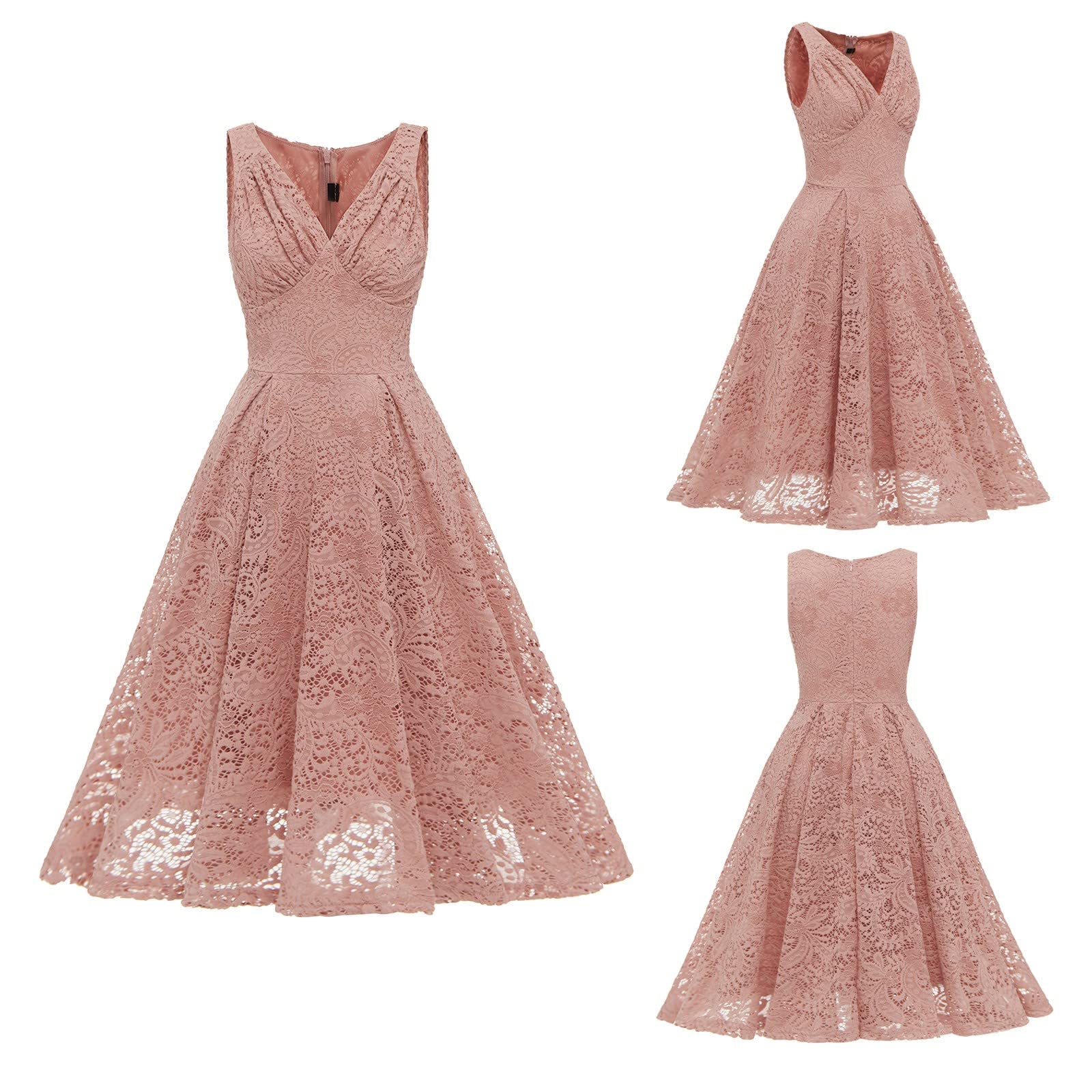 Elegant IZE Women's Evening Gown - Lace Ruffle Wedding Party Dress for Special Occasions | Perfect for Bridal Showers, Prom Nights & Formal Events