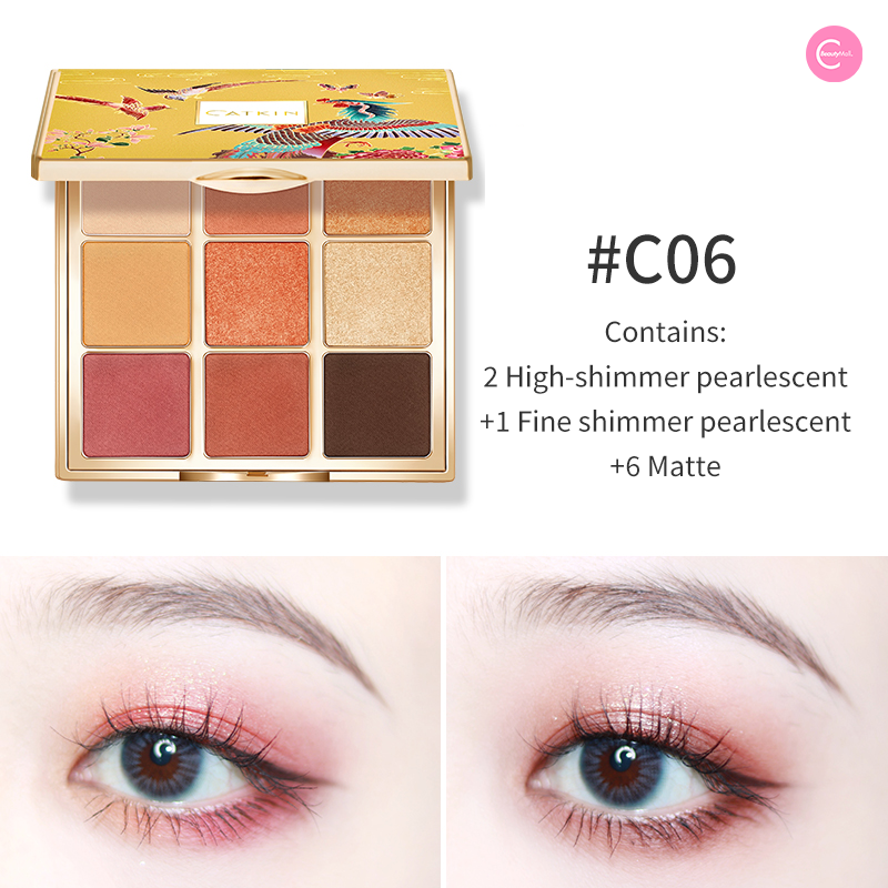 CATKIN Summer Forest 9-Color Eyeshadow Palette - Highly Pigmented, Long-Lasting Makeup for Day & Night Looks - Perfect for Parties, Weddings & Everyday Wear