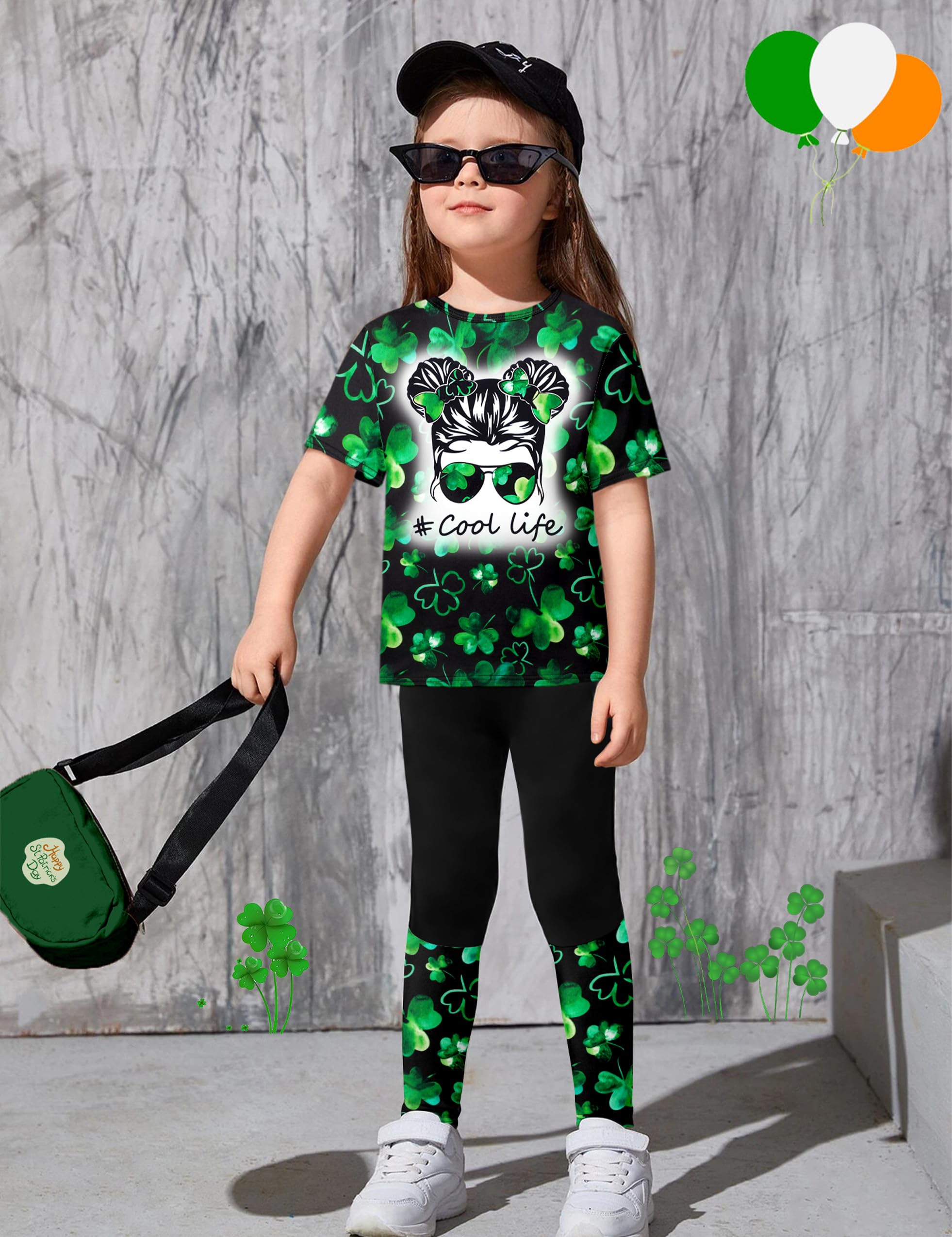 **DONWEN Girls Tie Dye Sweatsuit Set - 2 Piece Short Sleeve Graphic Top & Long Pants Outfit for Summer | Trendy Casual Wear for Girls, Playdates & Outdoor Activities**