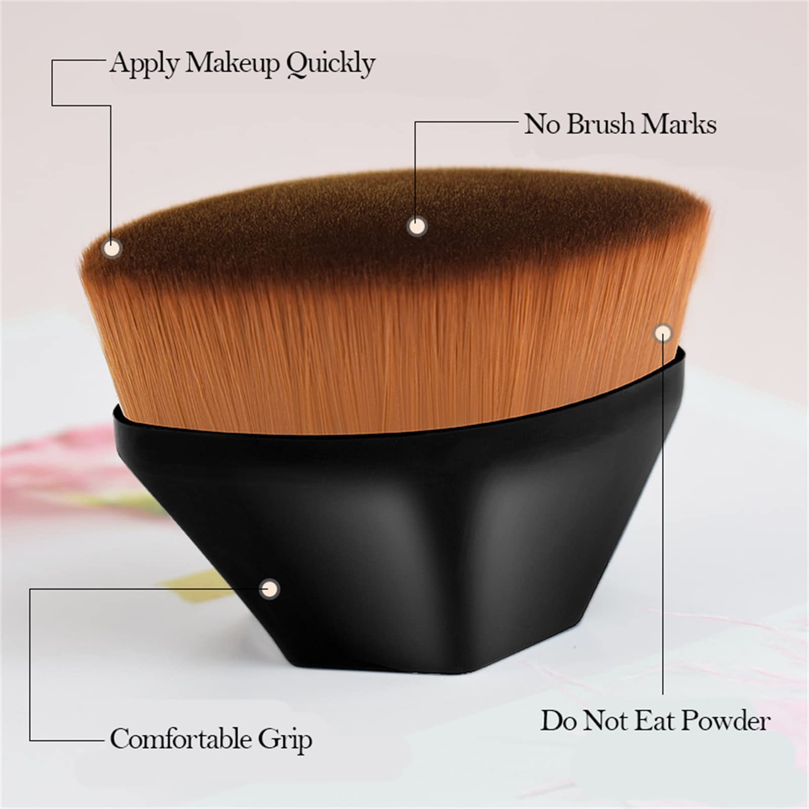 Flat Top Makeup Brush for Foundation - Liquid, Cream & Powder - Perfect for Flawless Blending
