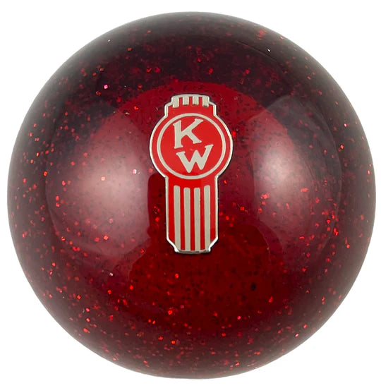 Red Glitter Crooked KW Shift Knob - Manual Transmission Gear Shifter for Cars & Trucks - Perfect for Racing, Drifting & Custom Builds