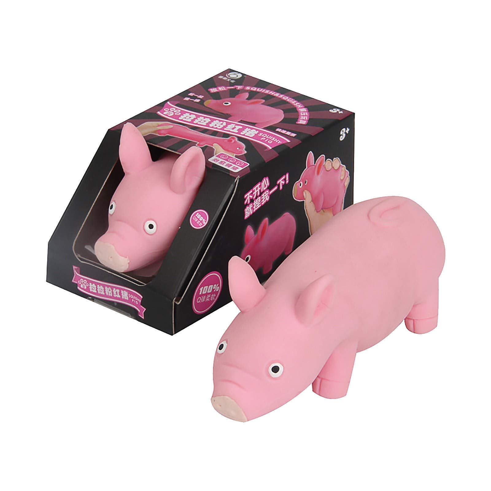 **Stress Relief Squishy Pig Toy - ADHD Fidget Toys for Adults & Kids, Stretchy Pinch Sensory Toy, Silent Pop Dimples for Anxiety Relief - Perfect for Easter Gifts, Office, School & Travel**