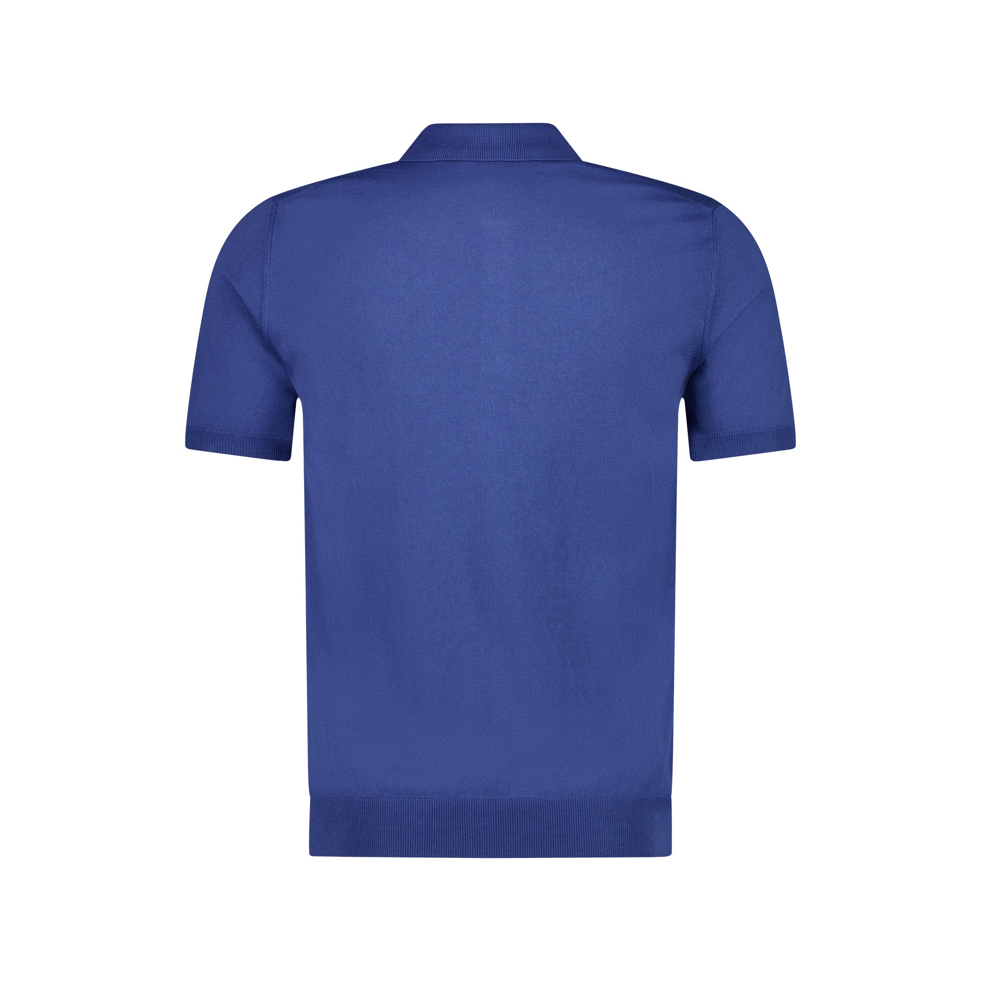 Ferrante Men's Knitted Cotton Polo Shirt - Classic Jean Blue Casual Top for Business & Leisure Wear