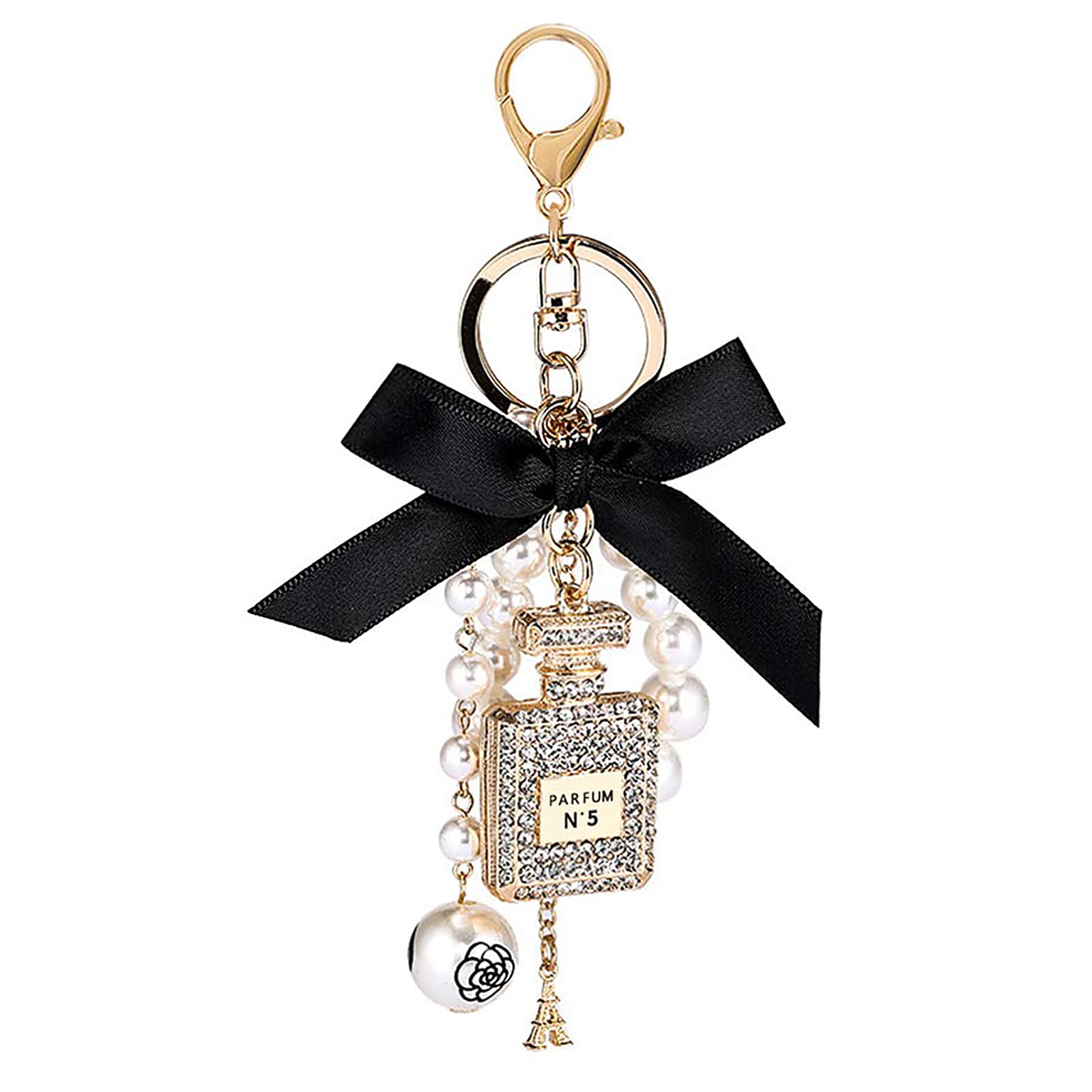 DOUBFIVSY Elegant Rhinestone Diamond Keychain for Women - Stylish Crystal Key Ring for Car, Purse, Bags & Gifts - Perfect Accessory for Everyday Use, Parties & Special Occasions