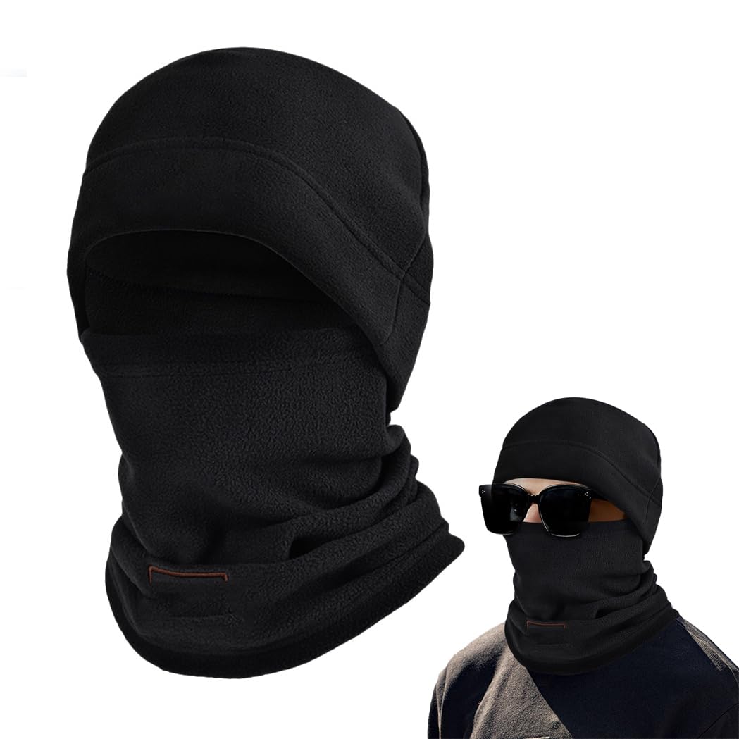Polar Fleece Balaclava Hood Face Mask - Winter Fleece Ski Mask for Men & Women - Windproof Cycling Face Cover - Warm Full Face Hat for Skiing, Snowboarding, Motorcycling & Outdoor Activities