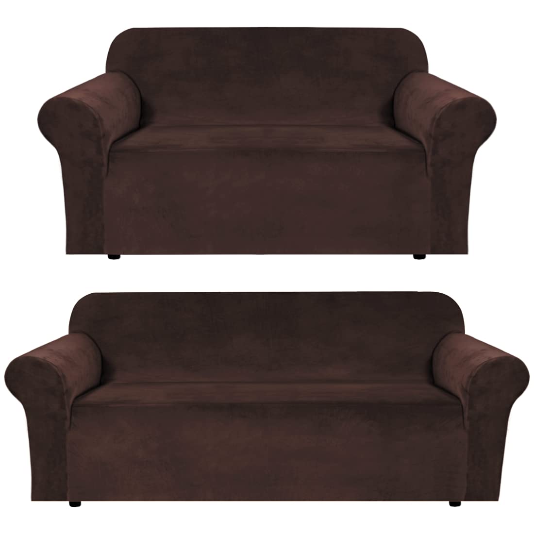 Velvet Stretch Sofa Cover for 3 Cushion Couch (72